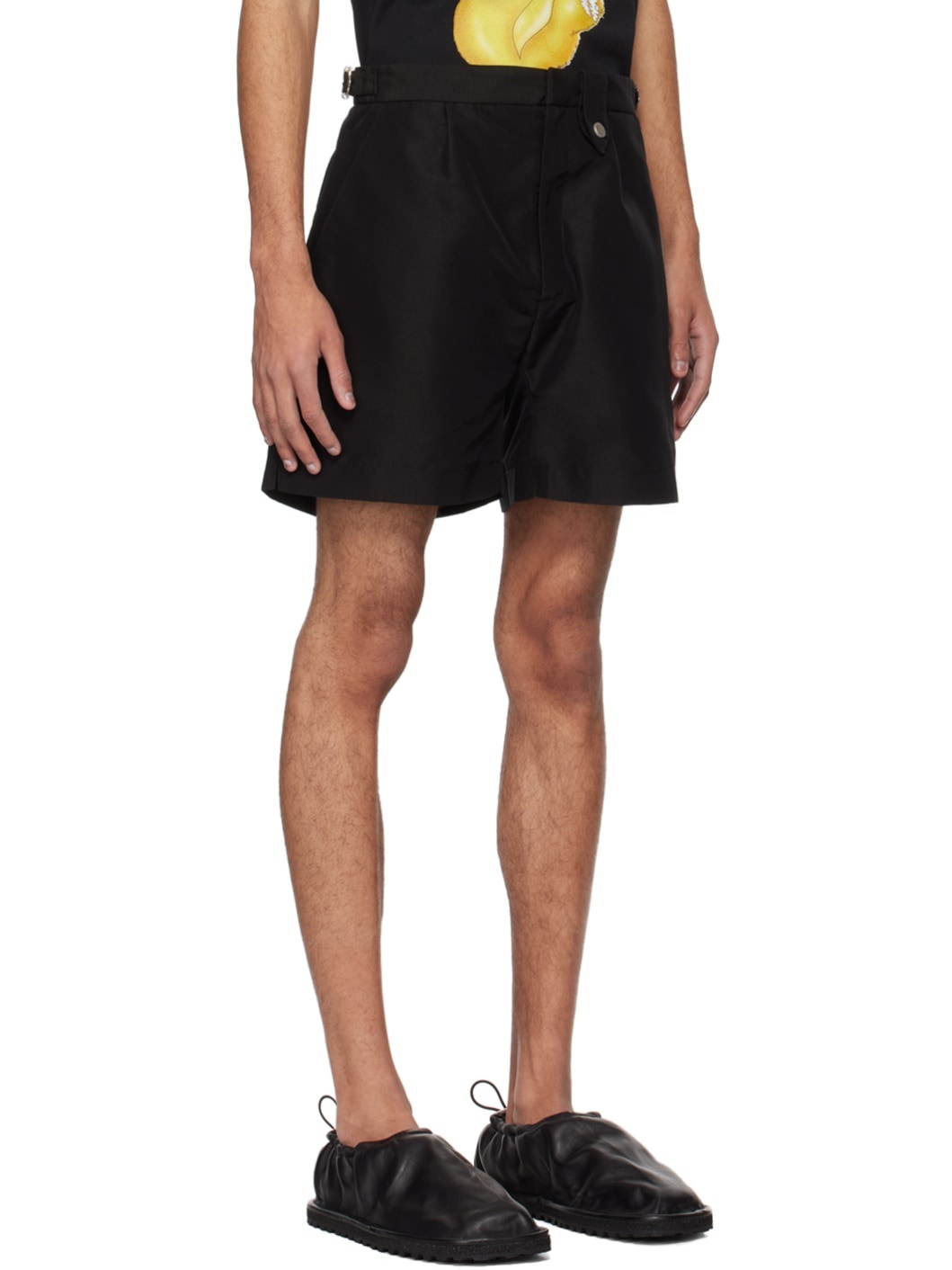 Black Cinch Tab Swim Shorts - 2