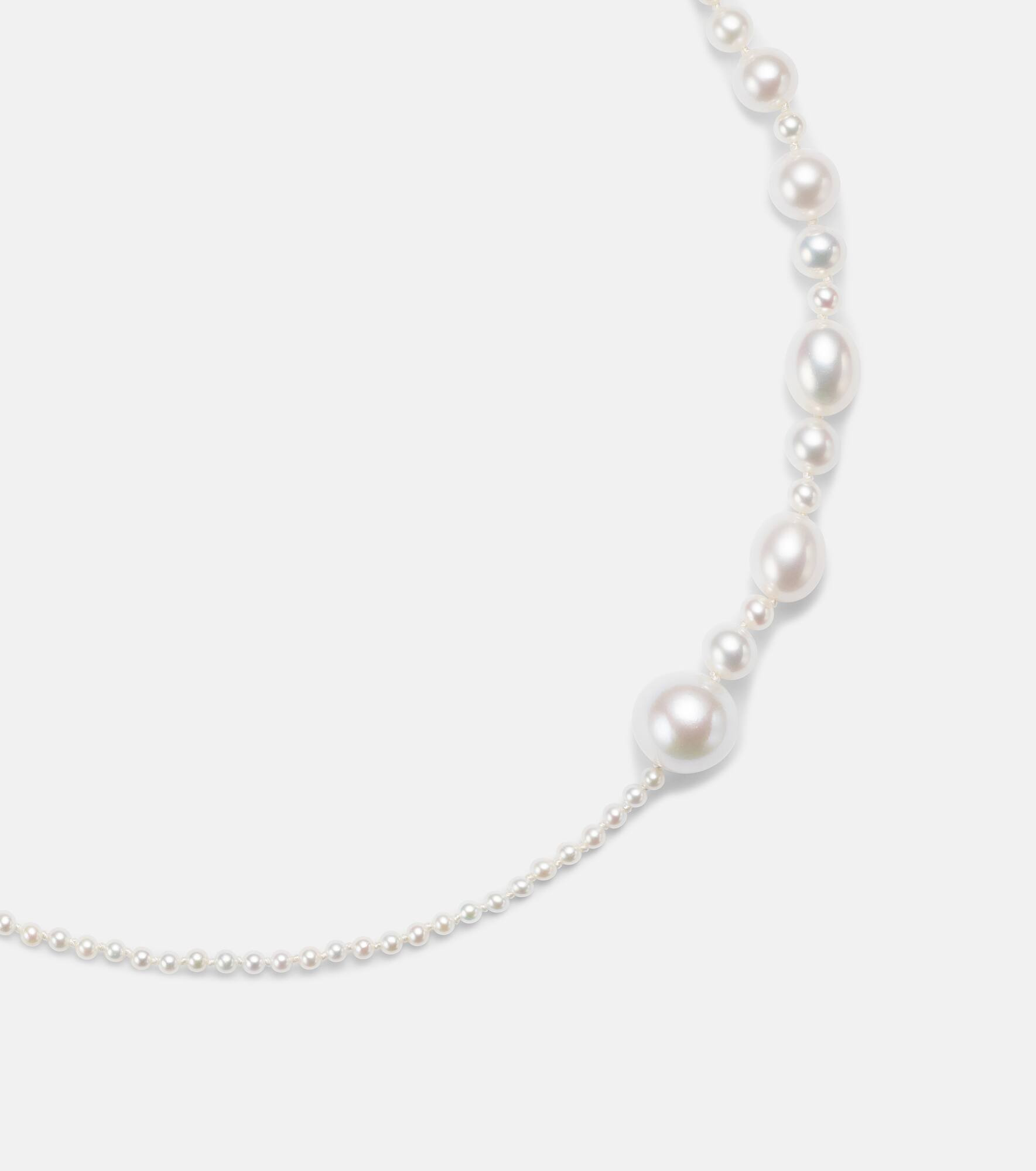 Amis Peggy 14kt gold necklace with freshwater pearls - 4