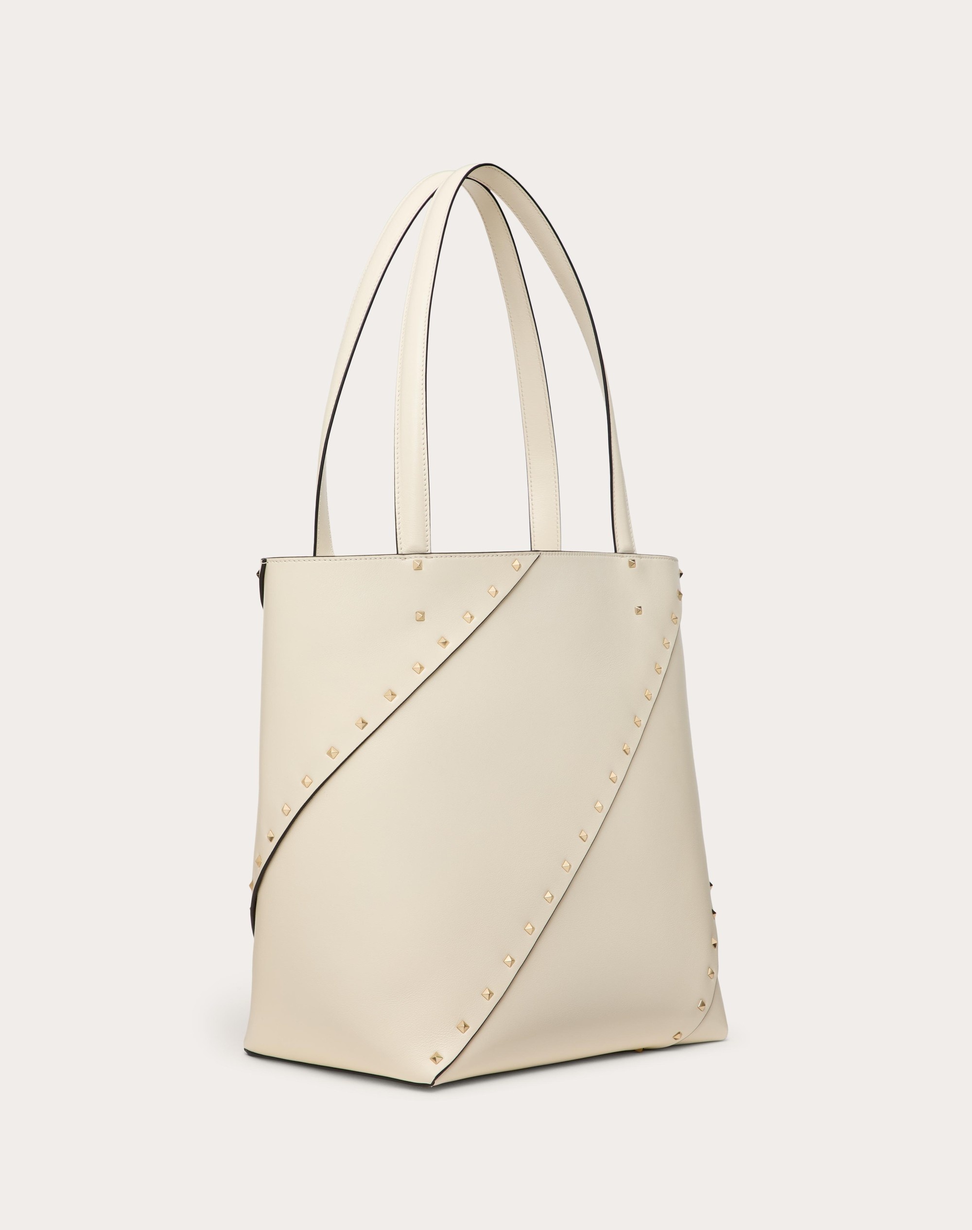 VALENTINO GARAVANI VALENTINO GARAVANI ROCKSTUD WISPY SHOPPING BAG IN CALFSKIN - 2