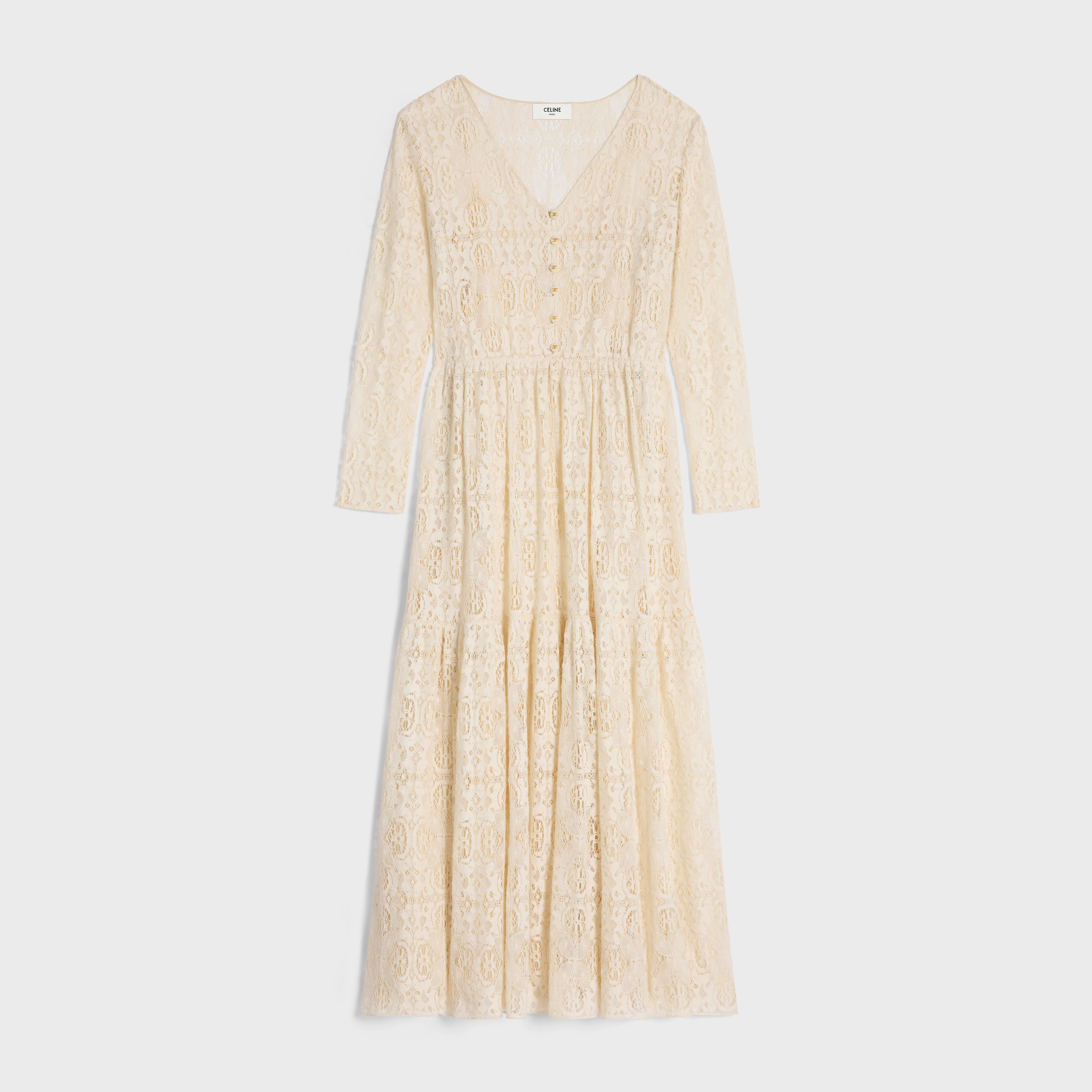 long dress in crocheted cotton - 1