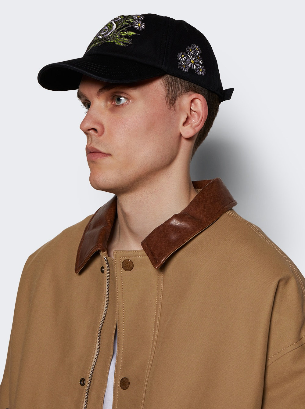 Daisy B Gabardine Baseball Cap Black - 3