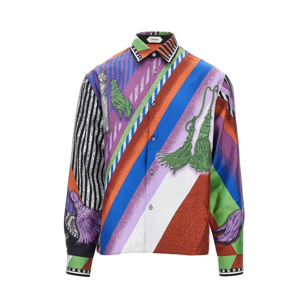 SILK TWILL SHIRT WITH FORMULA 6 PRINT - 1