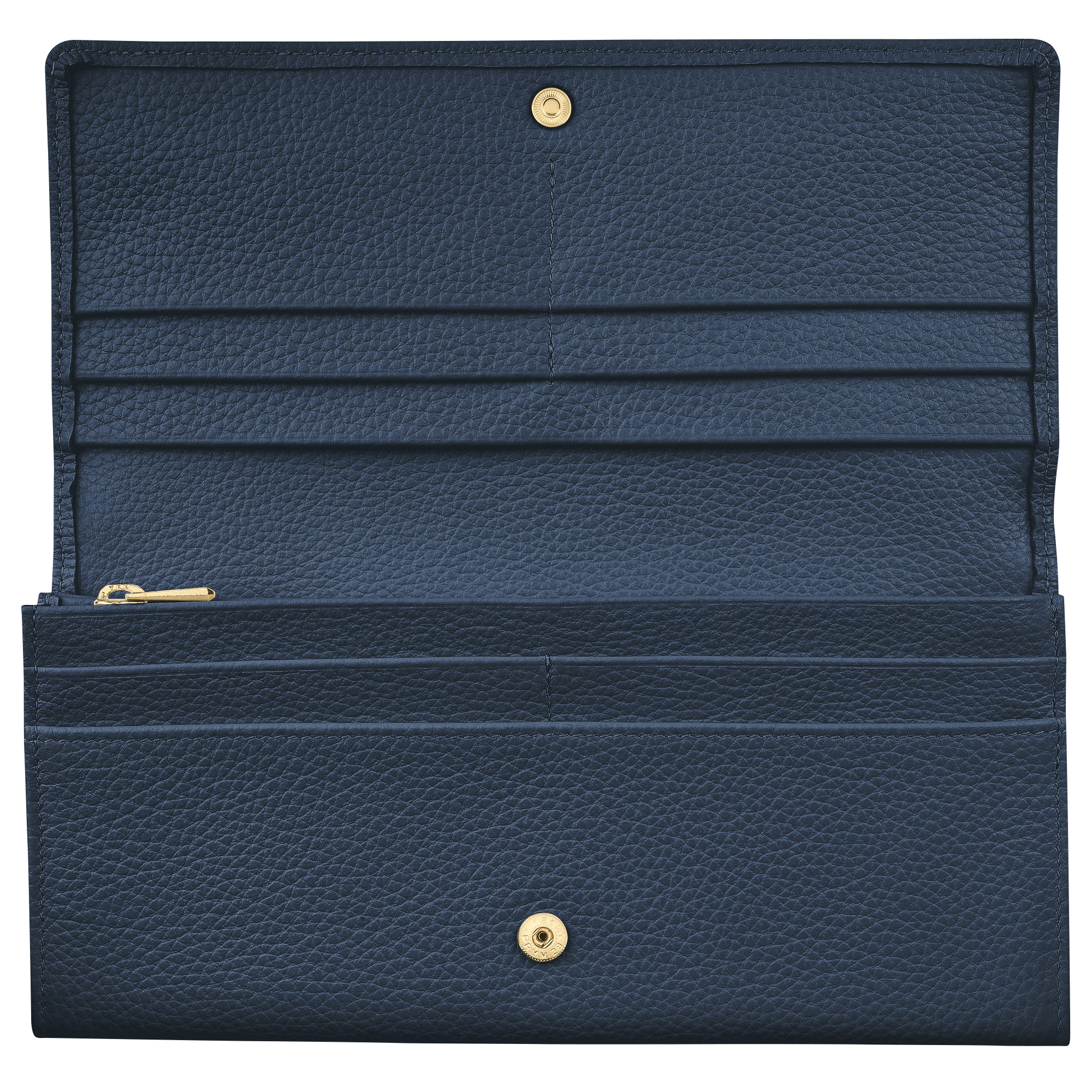 Le Foulonné Continental wallet Navy - Leather - 2