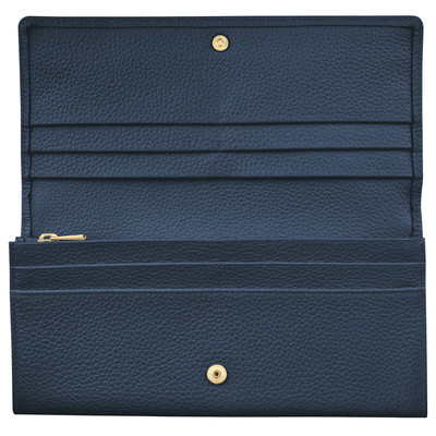 Longchamp Le Foulonné Continental wallet Navy - Leather outlook