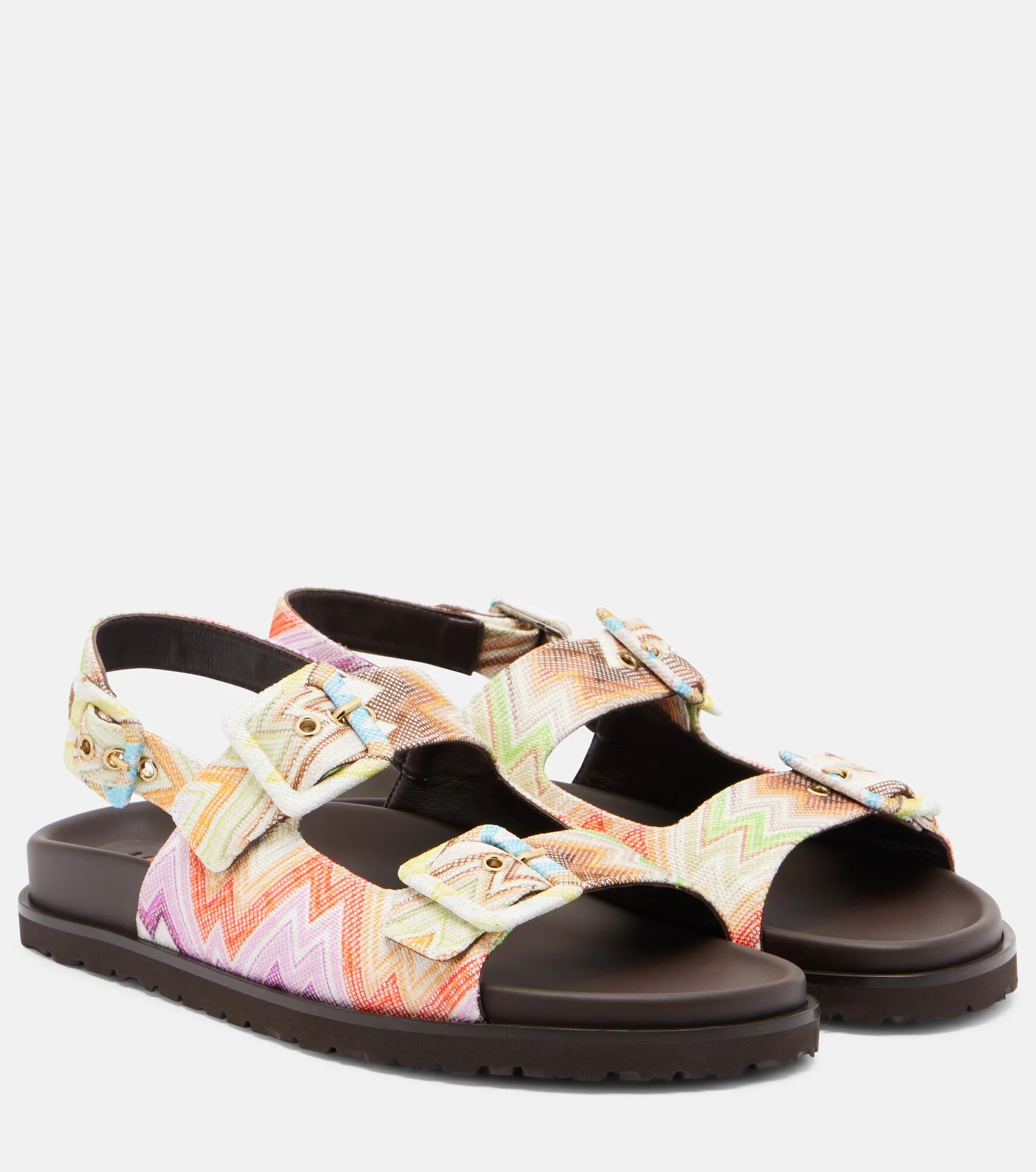 Mia Zigzag slingback sandals - 1