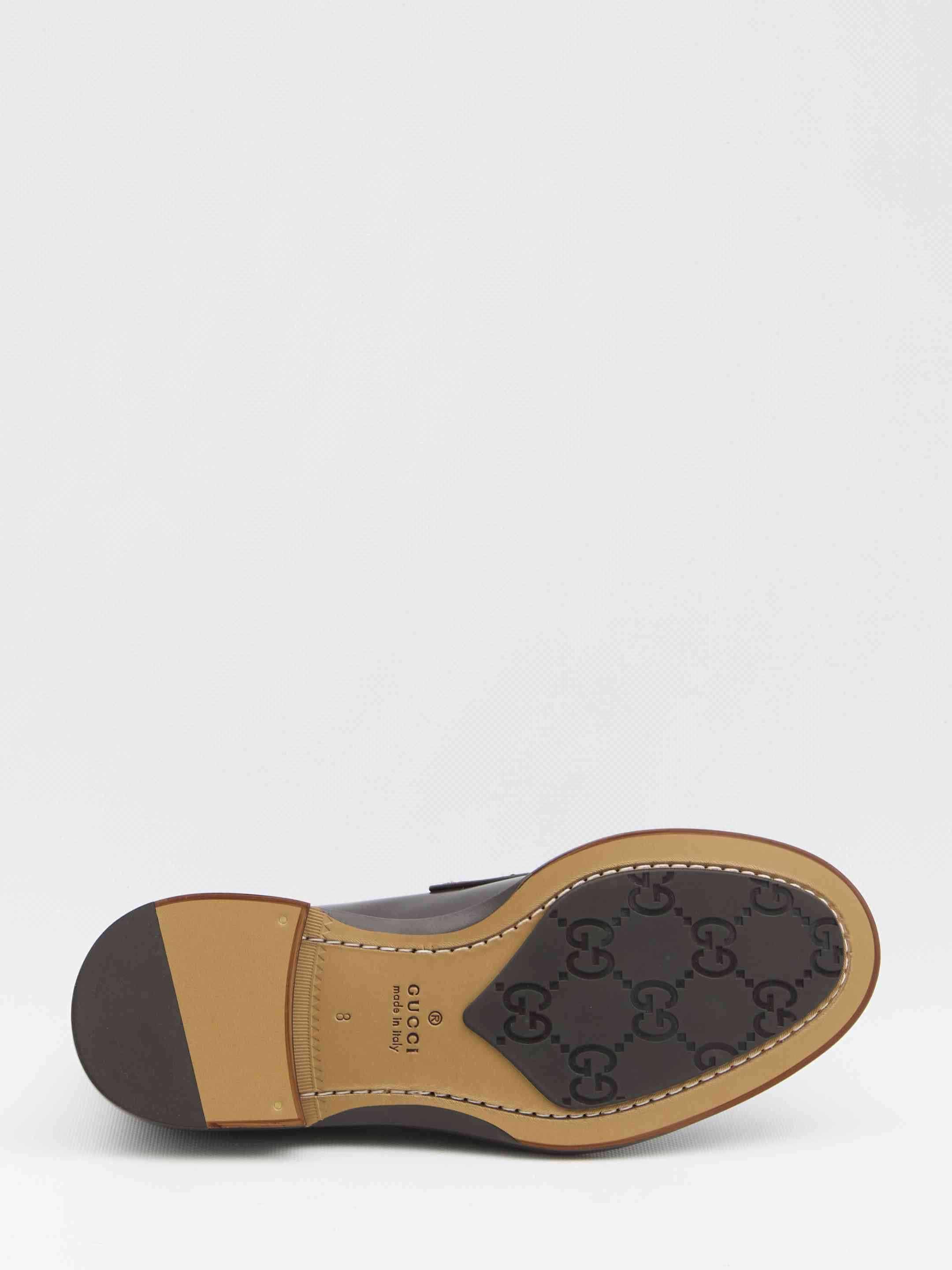 Gucci Men Black Leather Loafer - 4