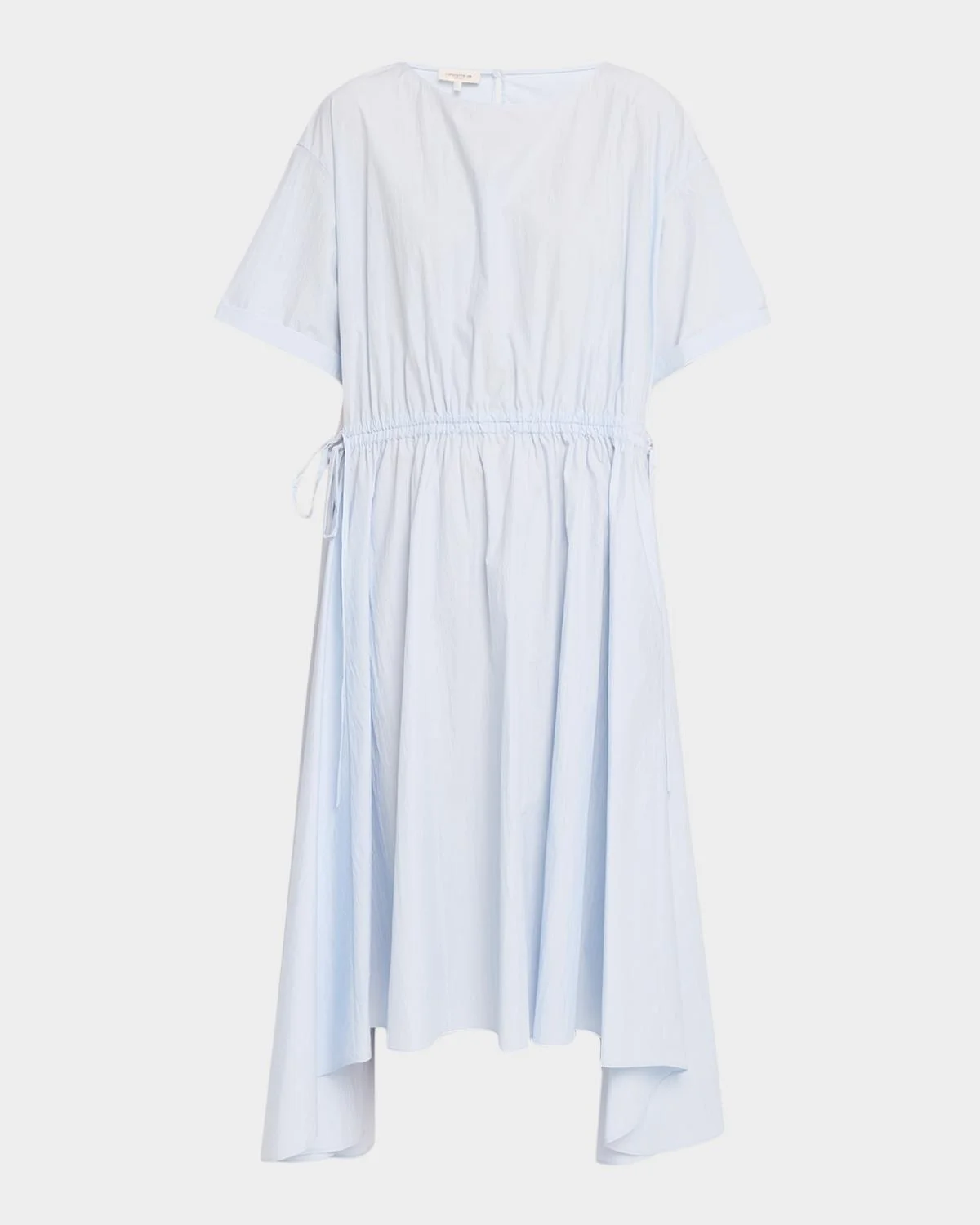 Drawstring Cotton Midi Dress - 1