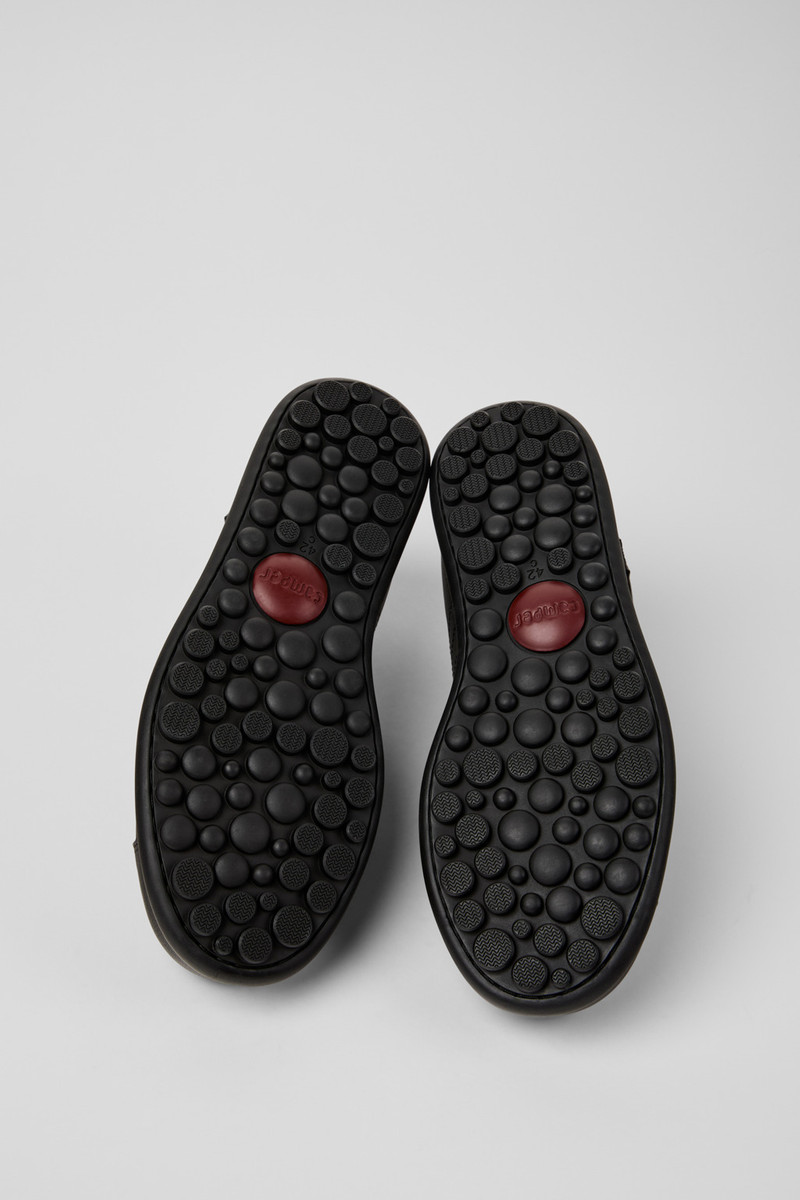 Black Vegetable-Tanned Leather Shoes for Men. 5