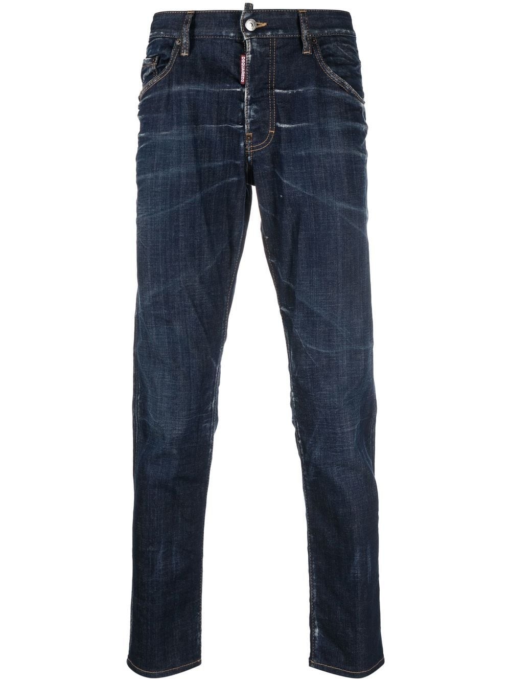 bleach-effect skinny jeans - 1