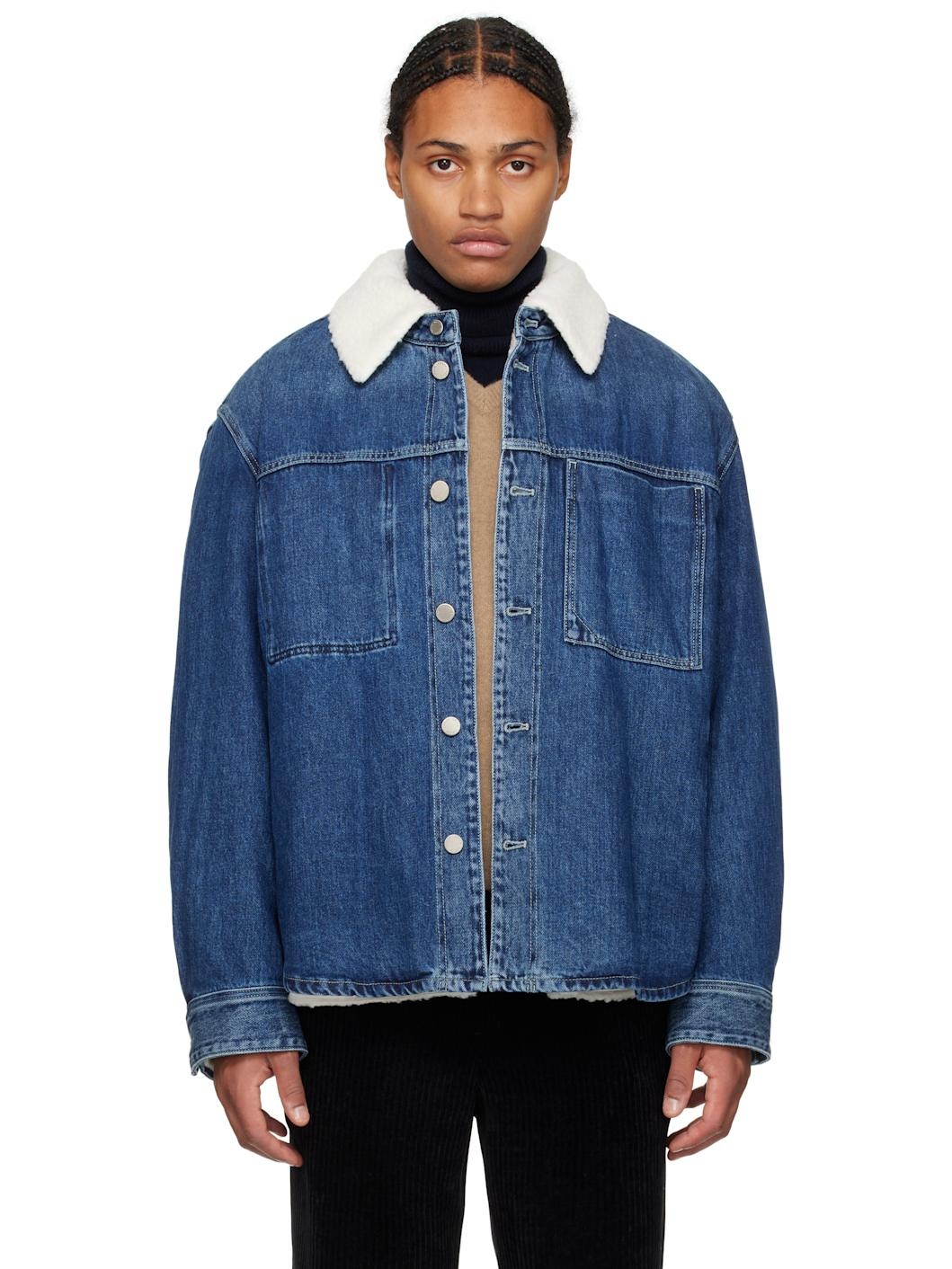 Blue Sherpa Denim Jacket - 1