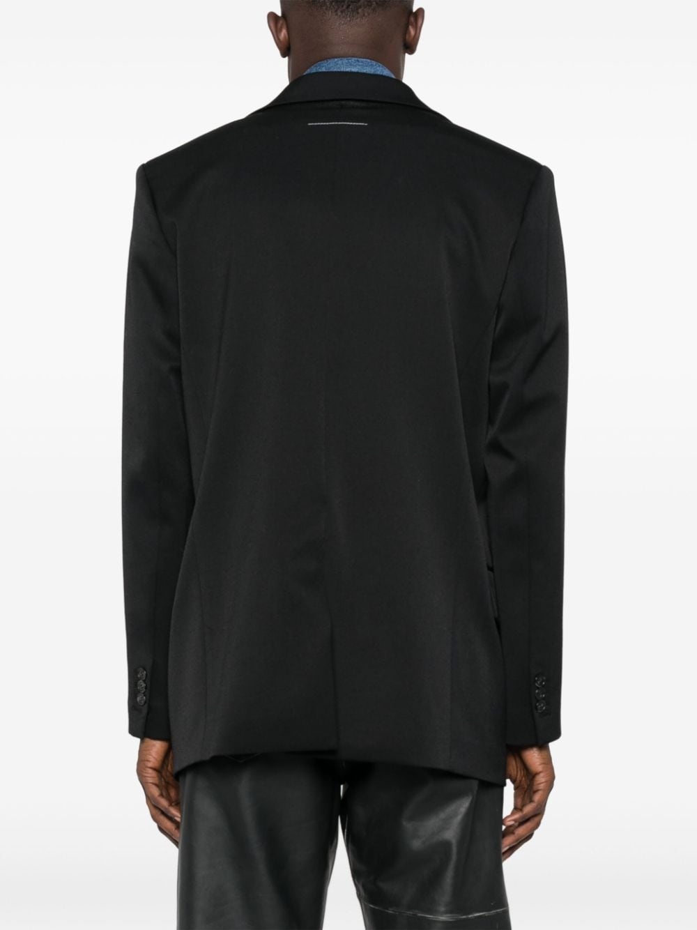 layered single-breasted blazer - 4