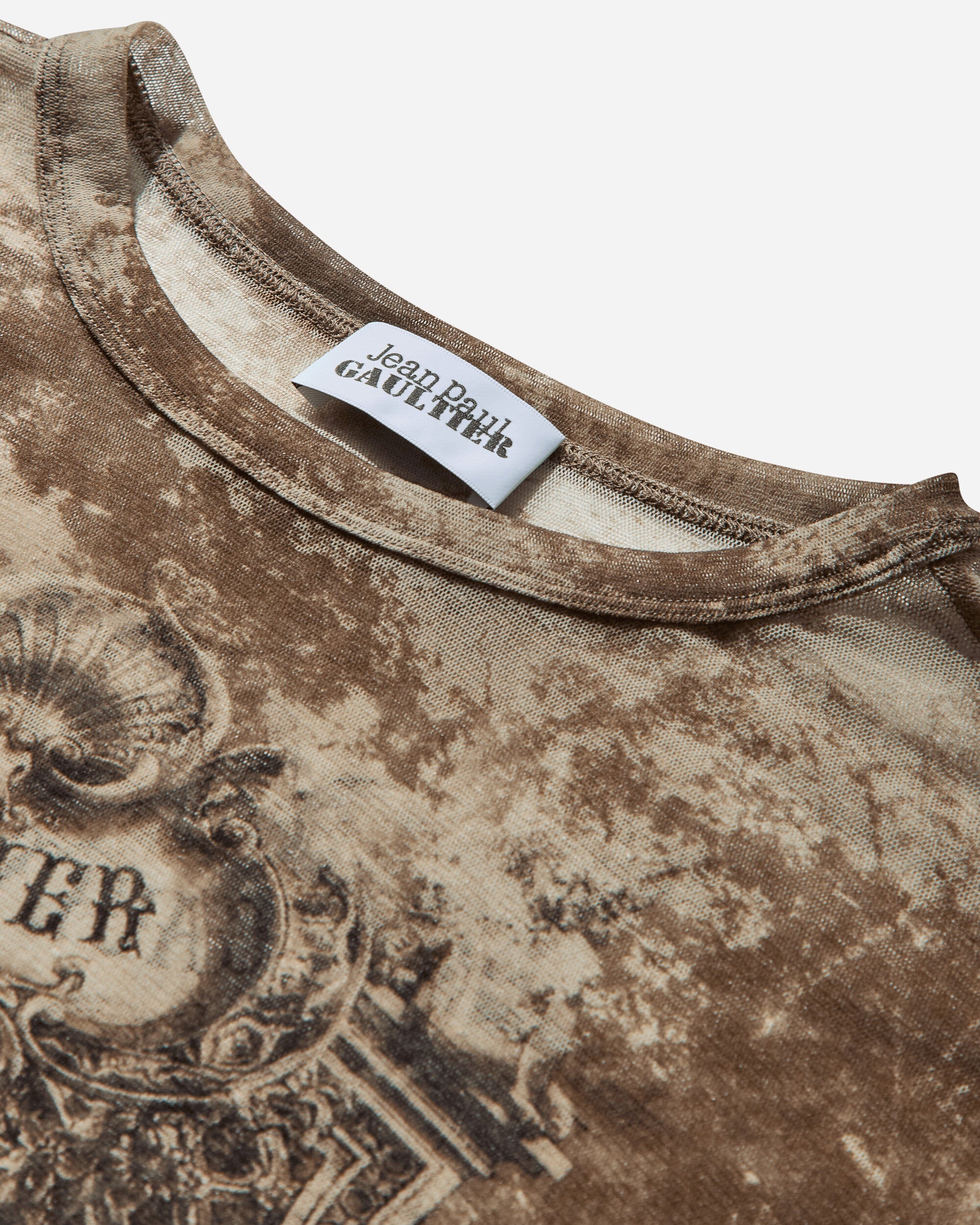 Women's Oversized Médaillon Longsleeve Top Light Beige - 3