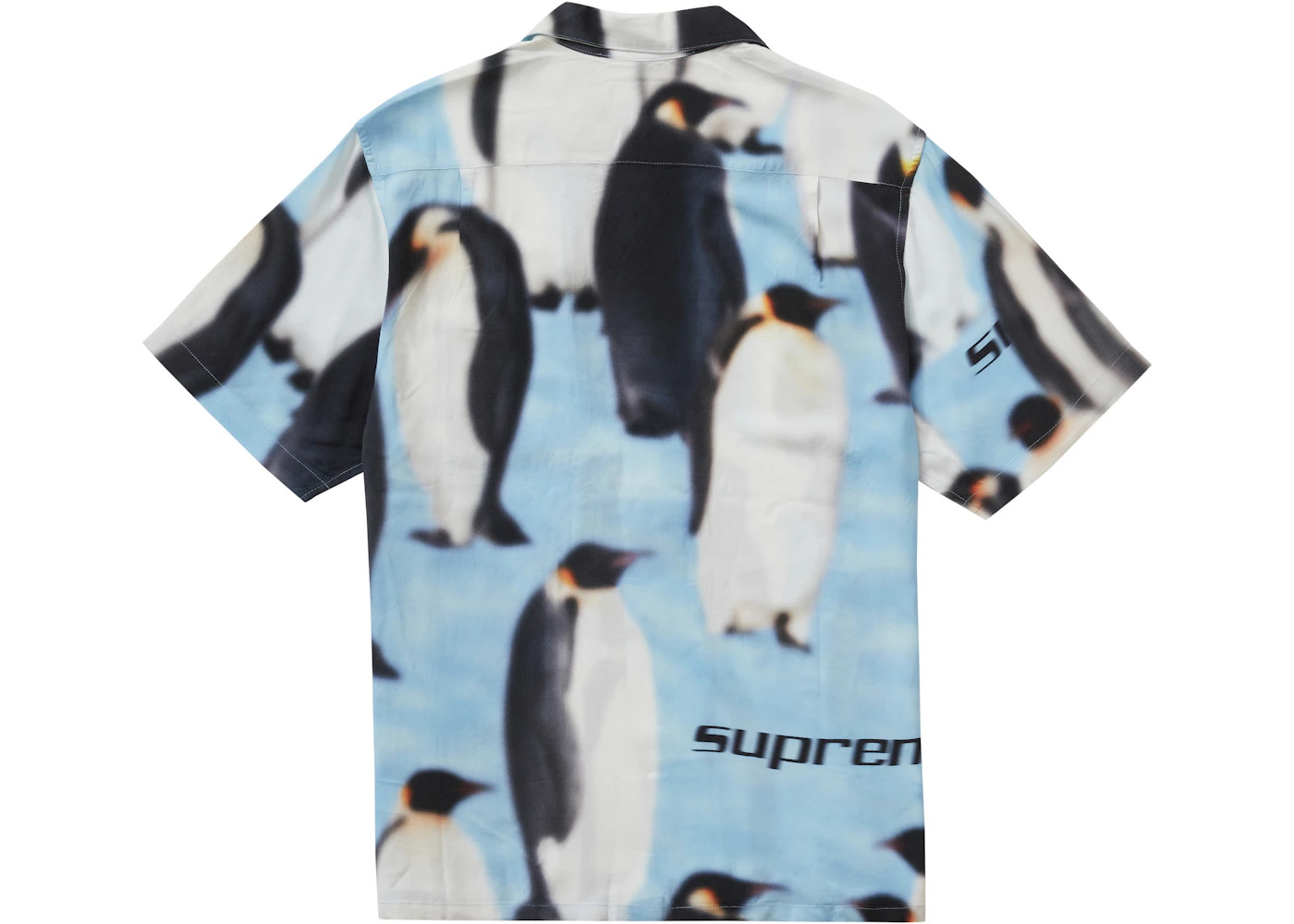 Supreme Penguins Rayon S/S Shirt Blue - 2