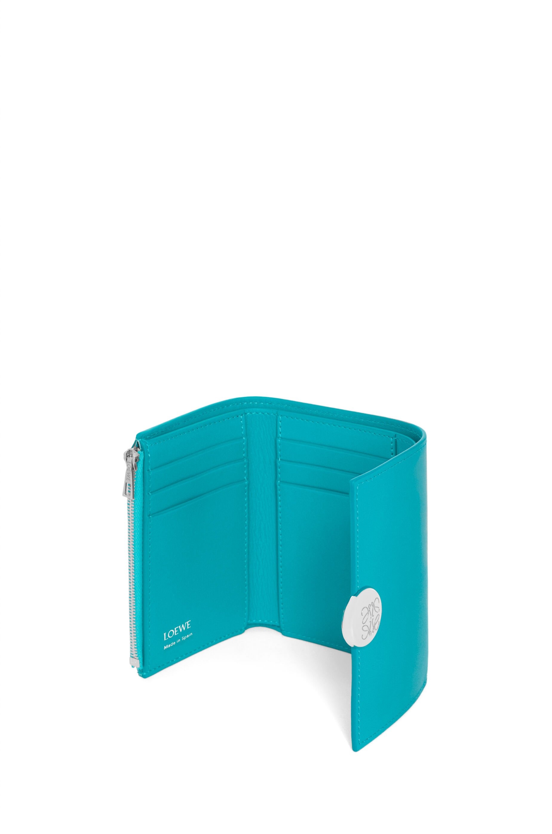 Pebble small vertical wallet in shiny nappa calfskin - 3