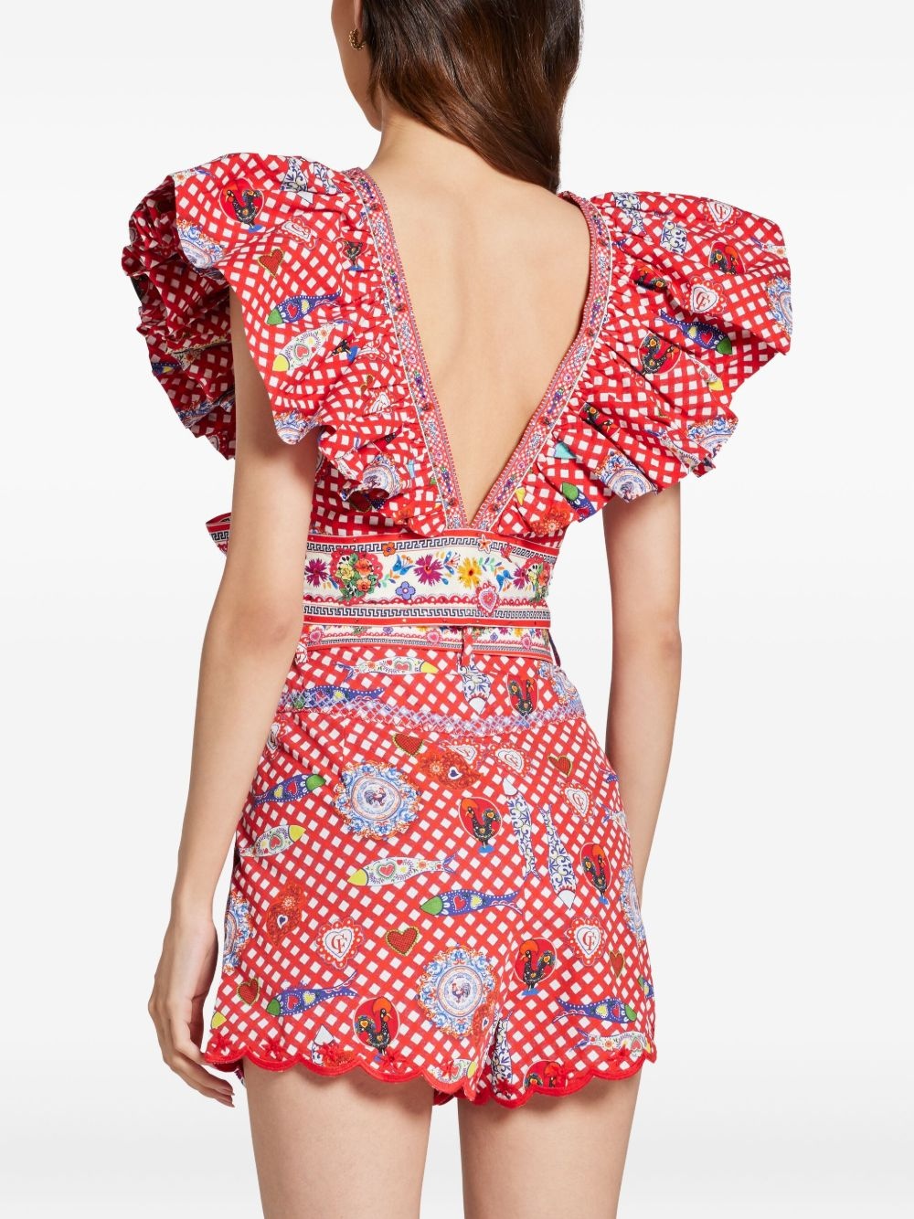frill-detail wrap top - 4