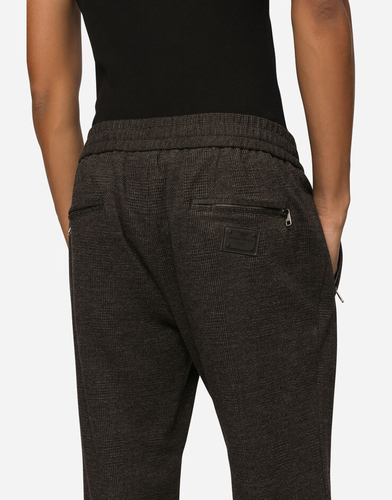 Glen plaid jersey jogging pants 5