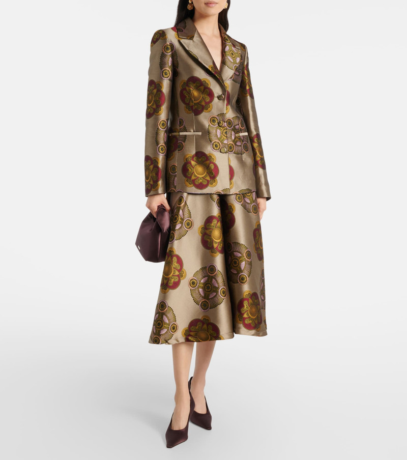 La DoubleJ Milano printed jacquard midi skirt outlook