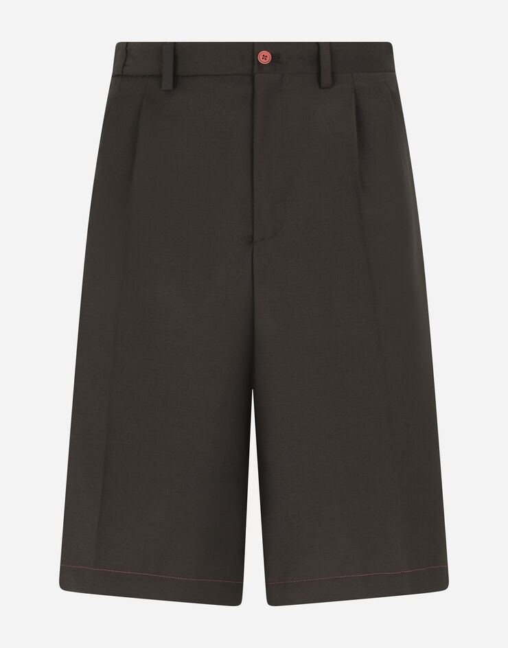 Stretch wool shorts - 1