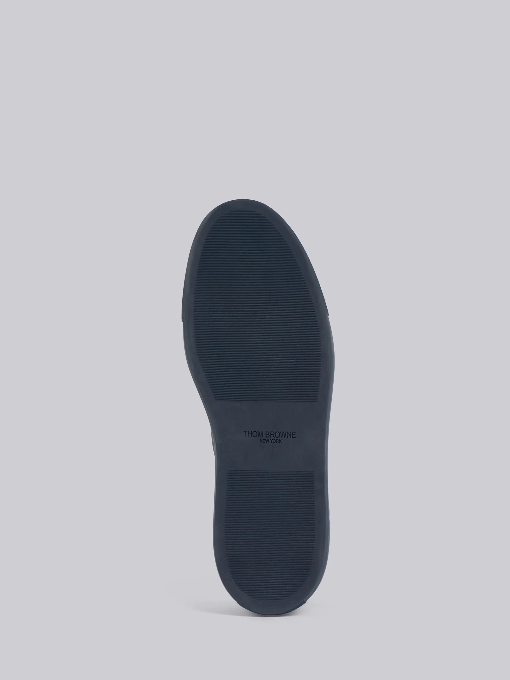 Navy Rubber Calfskin Trainer  - 5