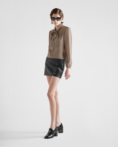 Prada Nappa leather miniskirt outlook