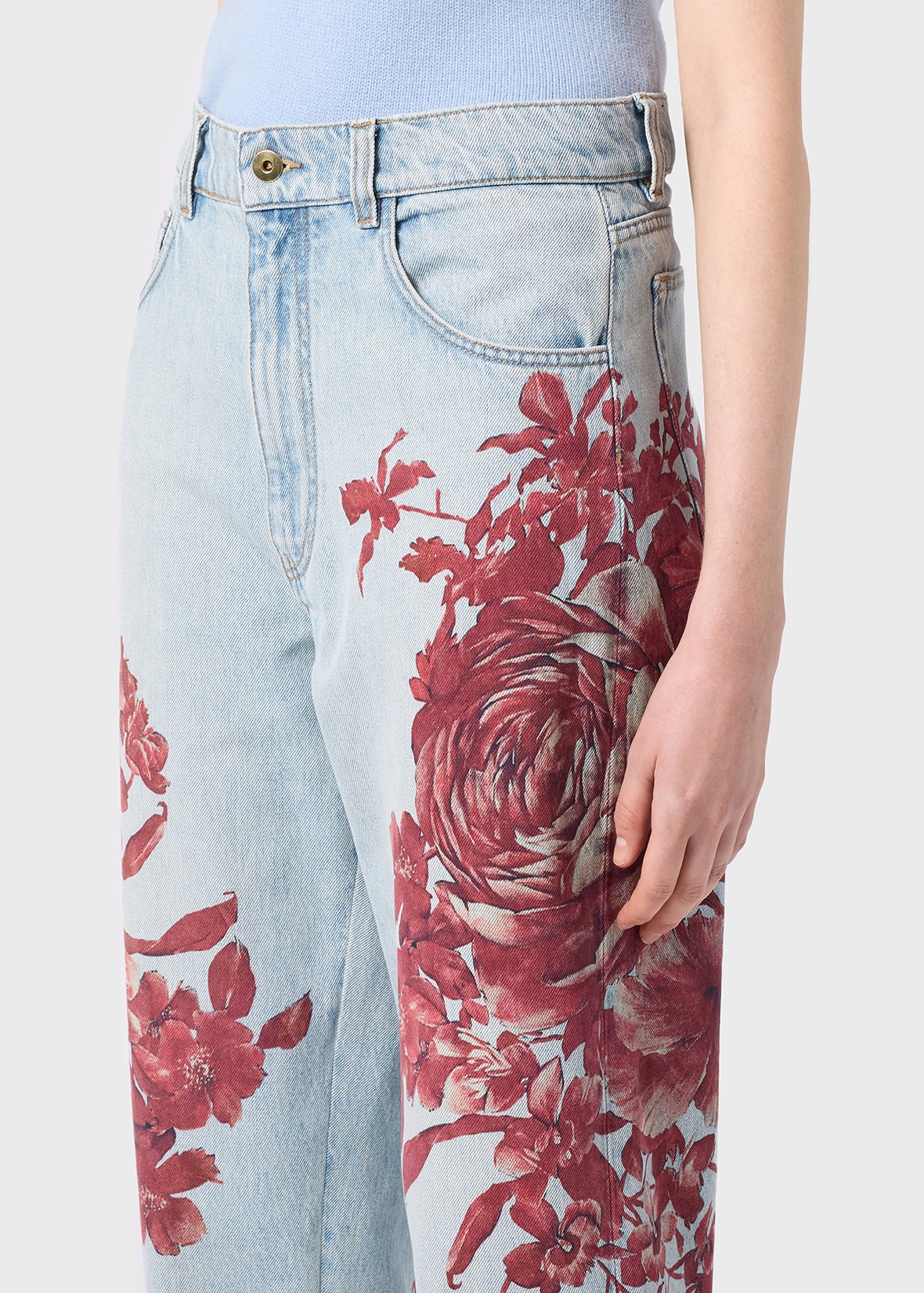 CROPPED JEANS WITH DIGITAL PAINT - 5