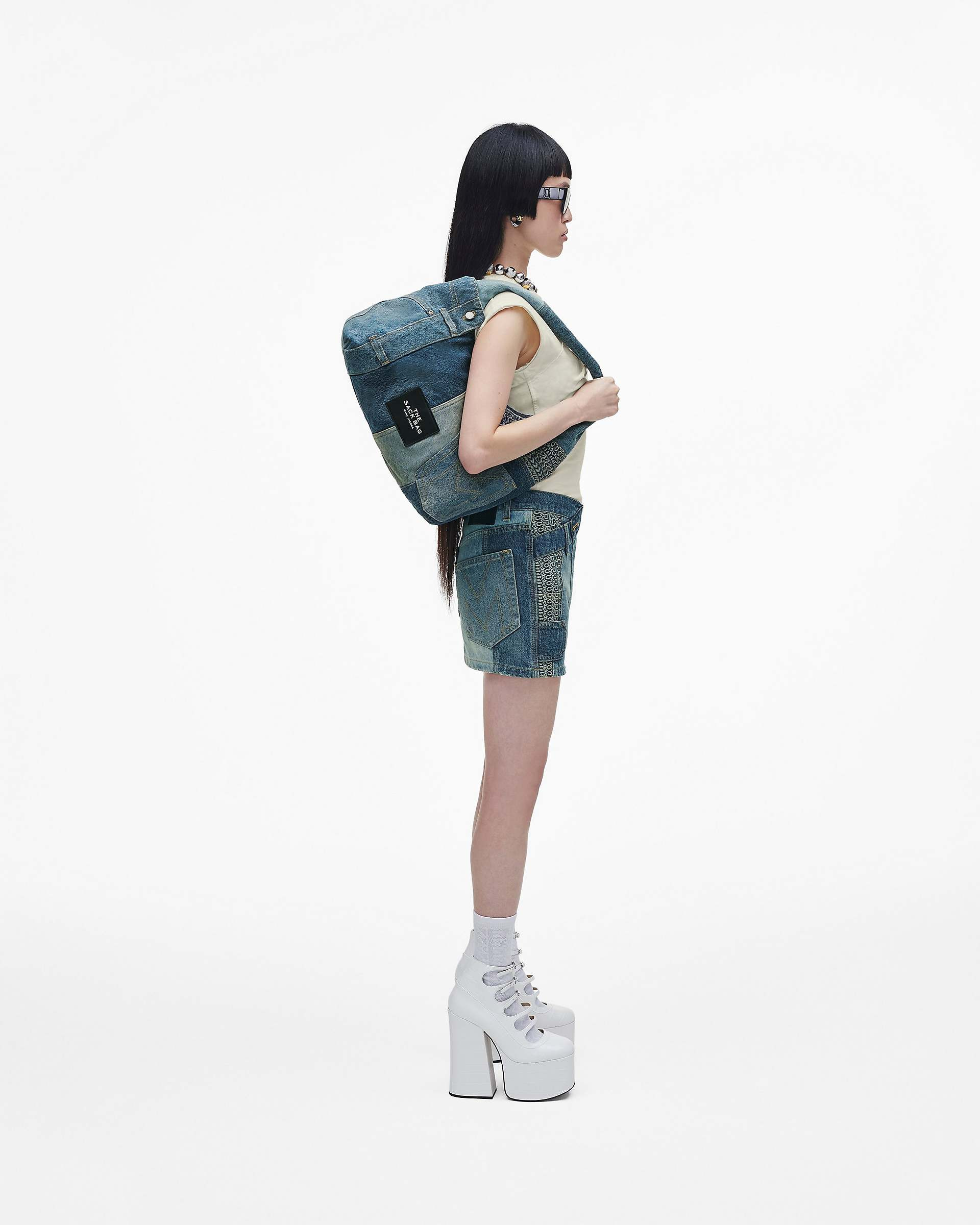 THE DECONSTRUCTED DENIM SACK BAG - 2