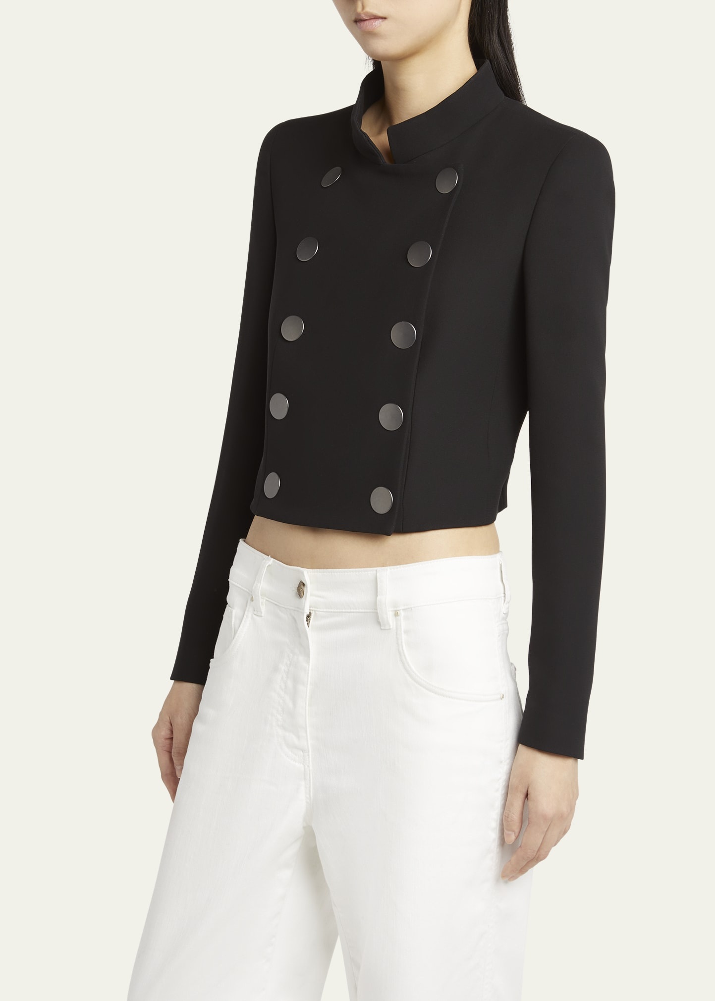 Double-Breasted Short Jacket - 4