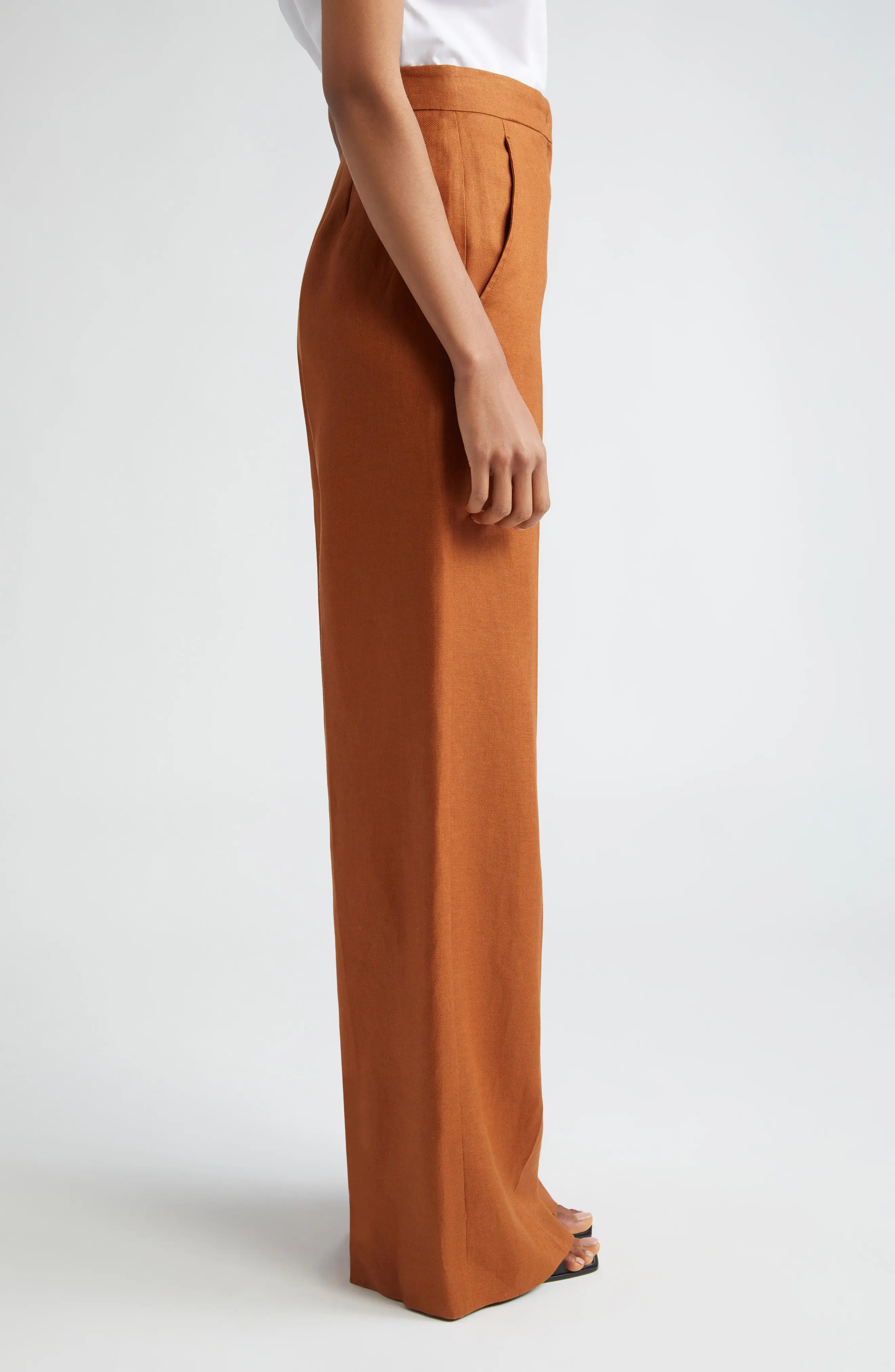 Hangar Linen Twill Wide Leg Pants - 4