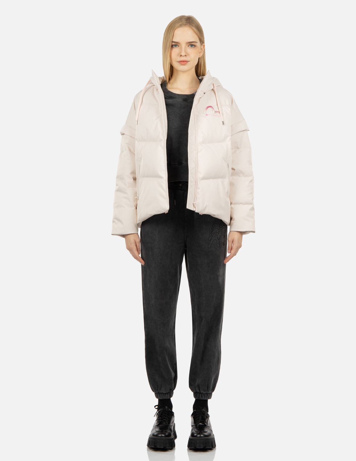 Logo and Seagull Embossed Sweatpants - 5