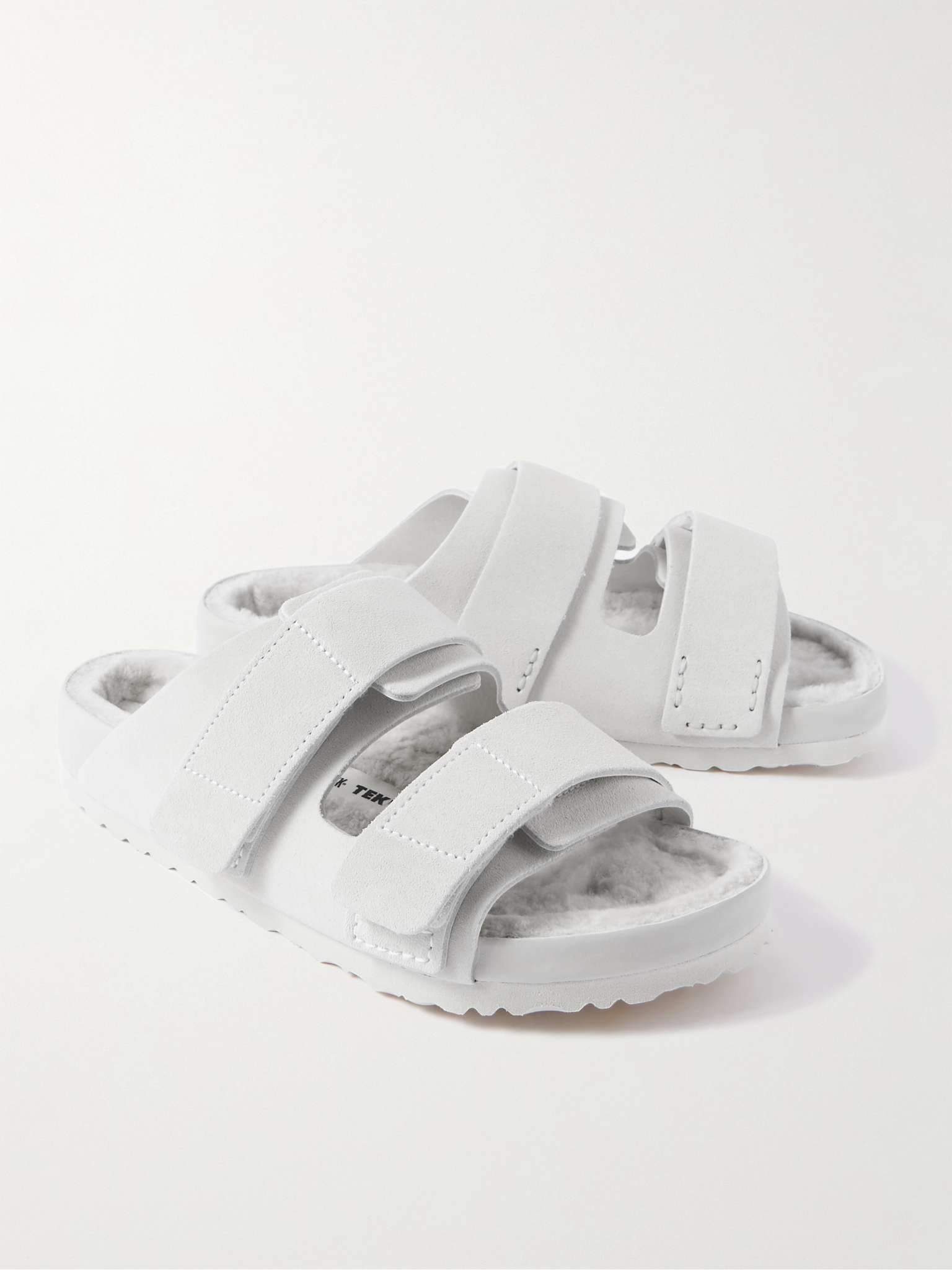 BIRKENSTOCK Chalk suede Birkenstock X Tekla Uji slippers