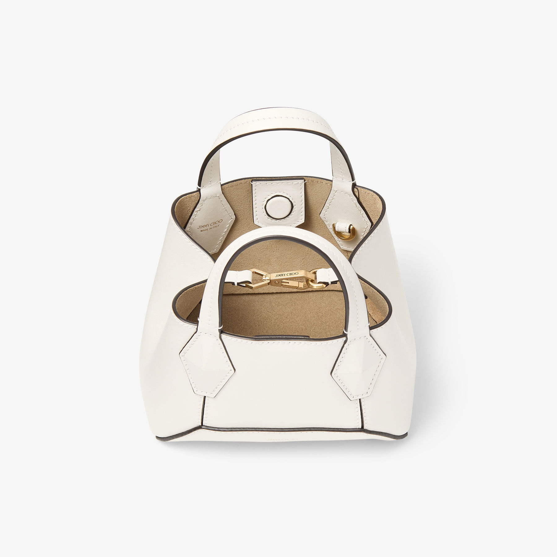 Diamond Tote XS
Latte Leather Mini Tote Bag - 4