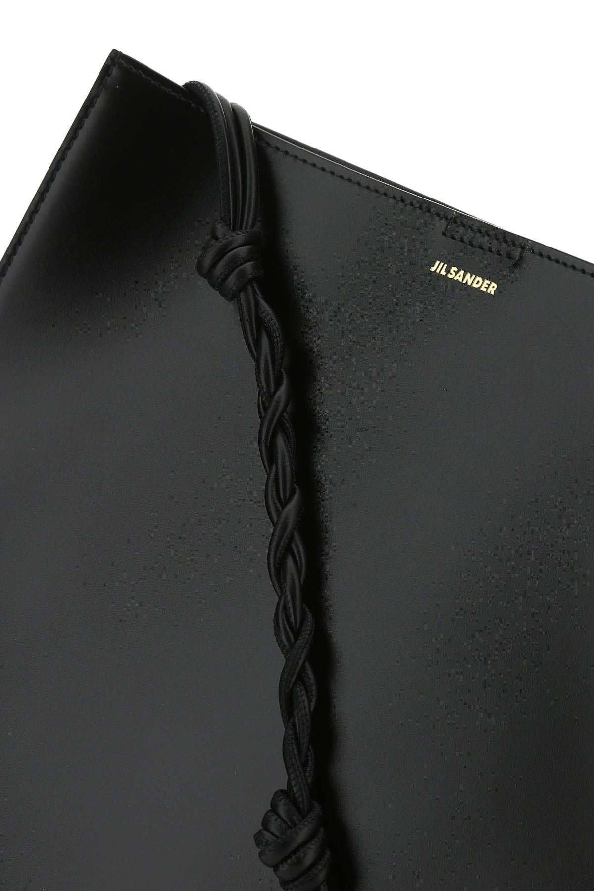 Black leather large Tangle shoulder bag - 4