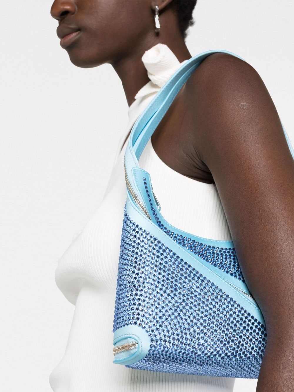 crystal-embellished shoulder bag - 3