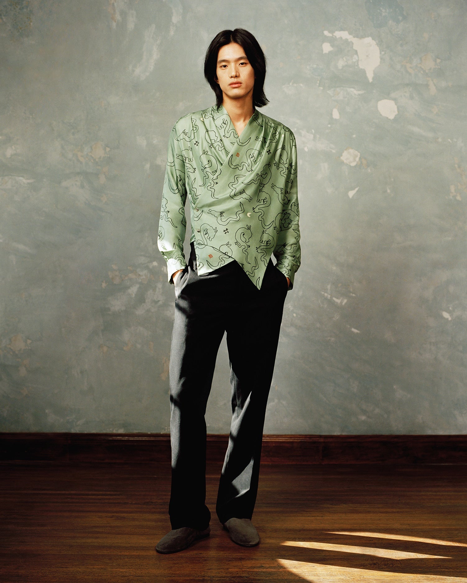 Draped Twill Silk Shirt - 2