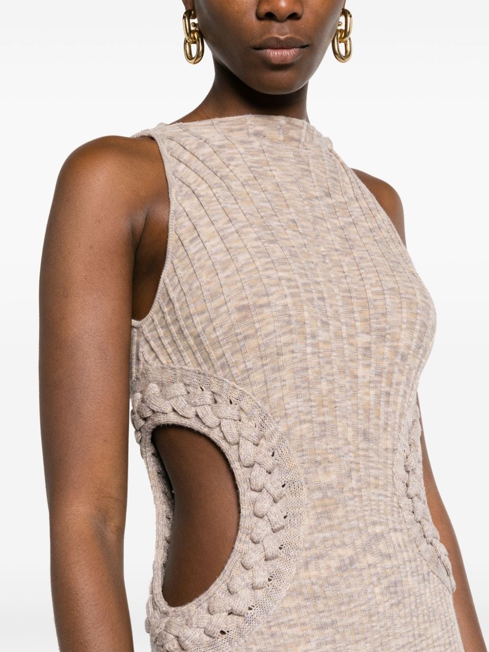 Andreas ribbed-knit midi dress - 5