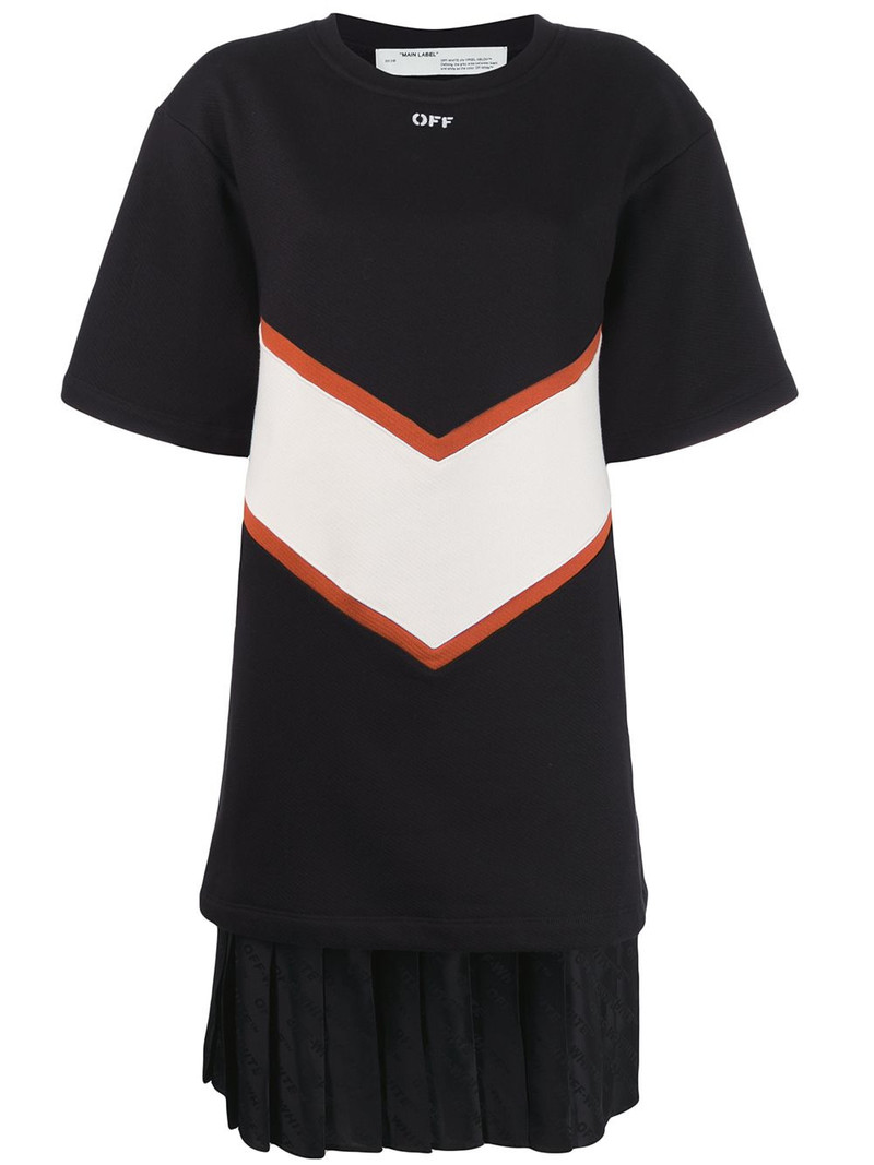 contrasting panels T-shirt dress 1