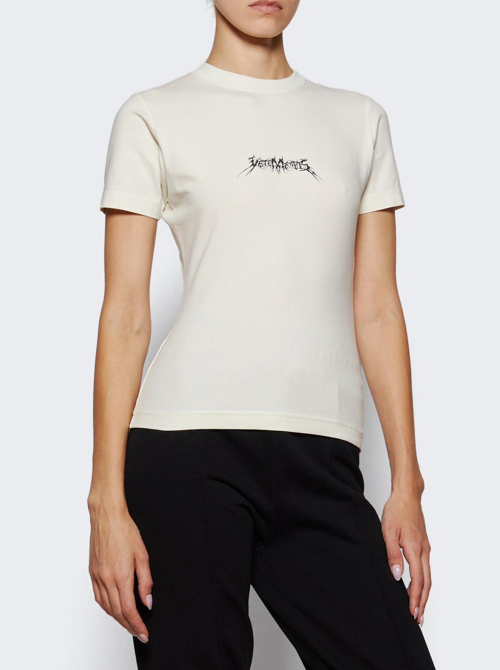 Fitted Logo T-shirt Ice White - 2