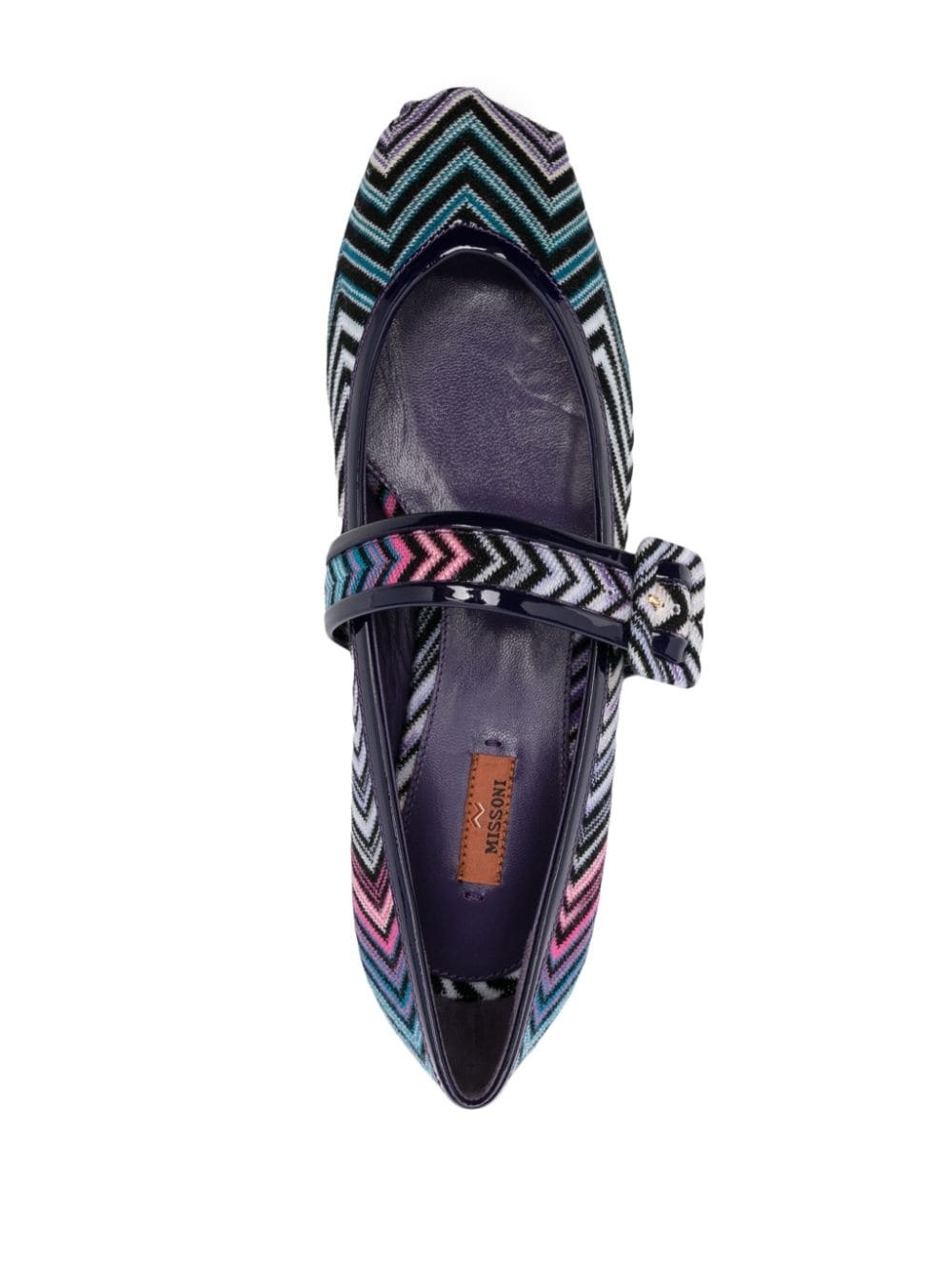 zigzag-woven ballet flats - 4