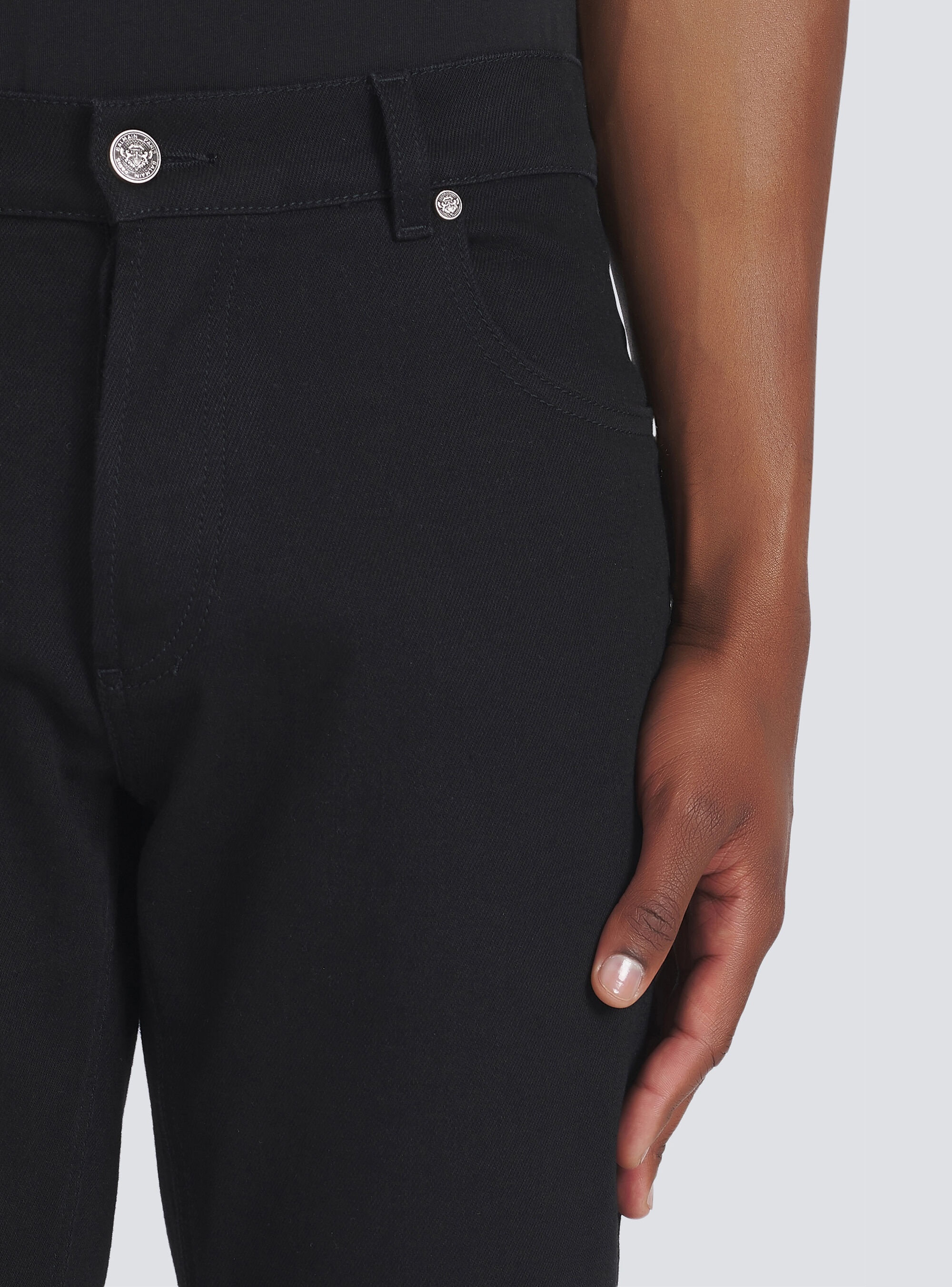 Slim cut cotton jeans - 7