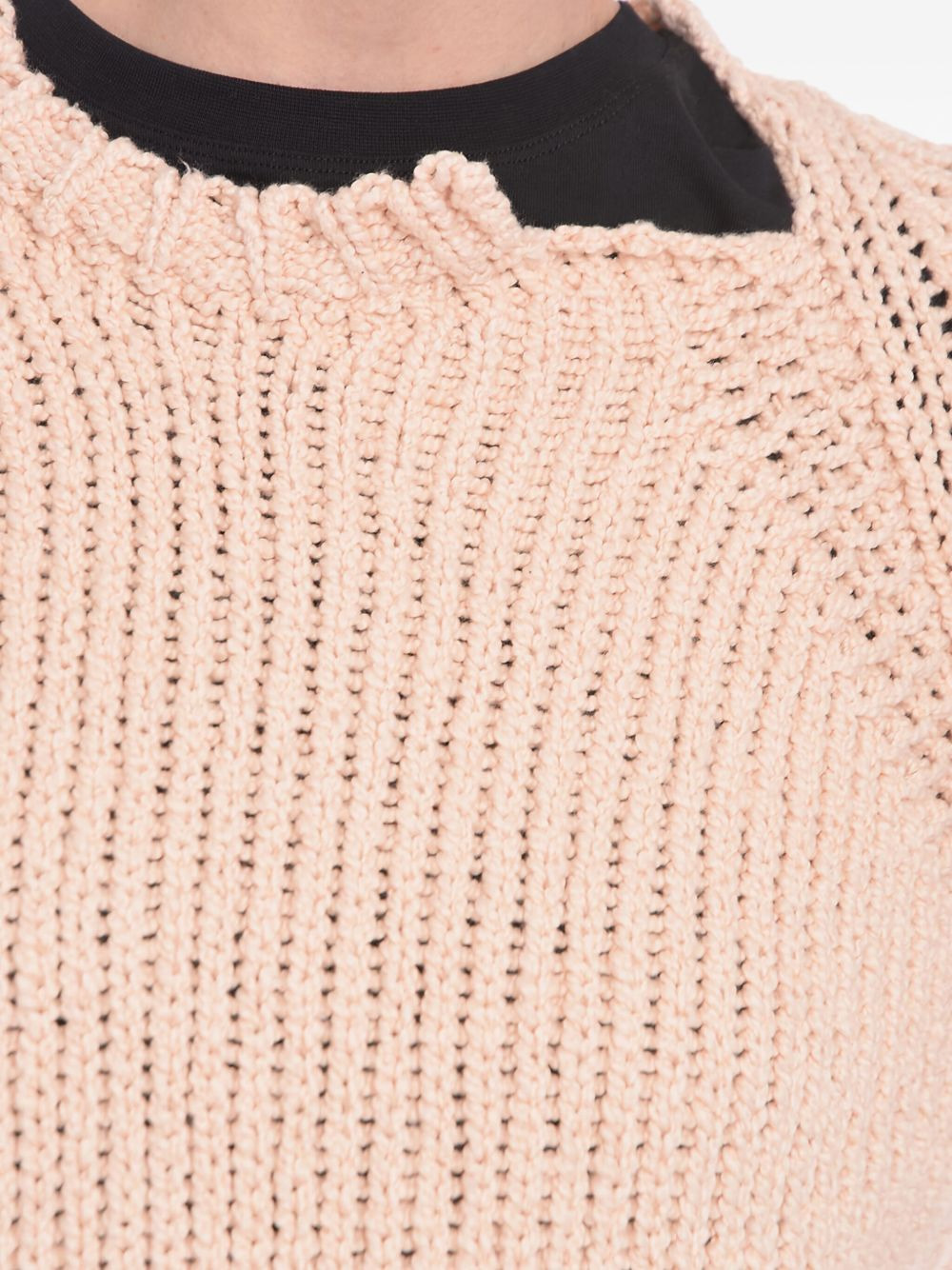 asymmetrical-collar sweater - 4