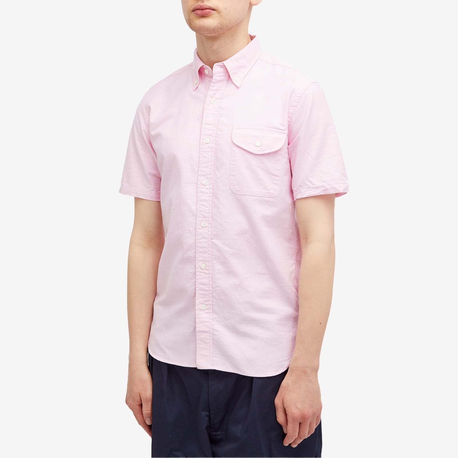 Beams Plus Button Down Short Sleeve Oxford Shirt - 2