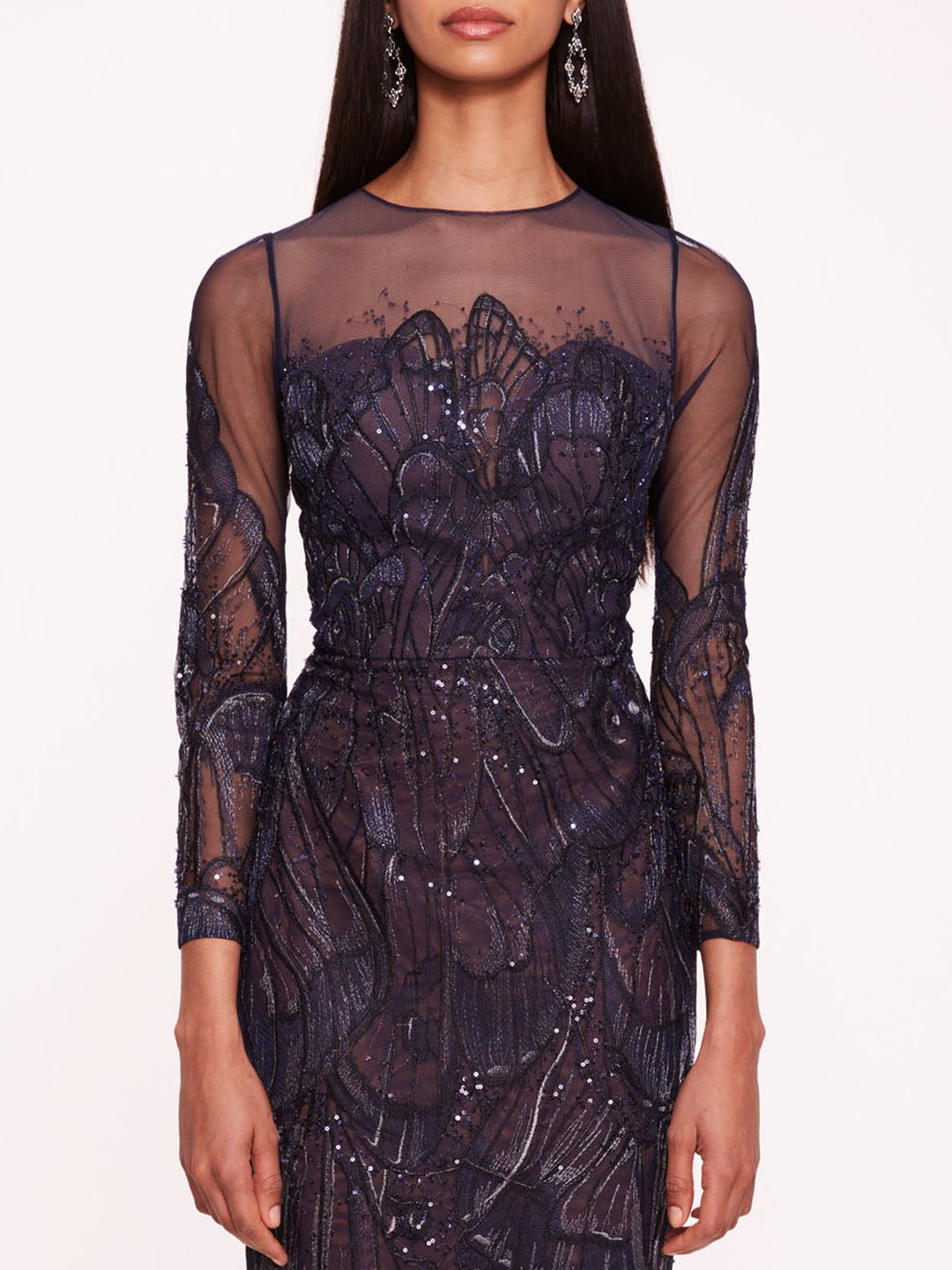 WINGED SYMPHONY MIDI DRESS - 4