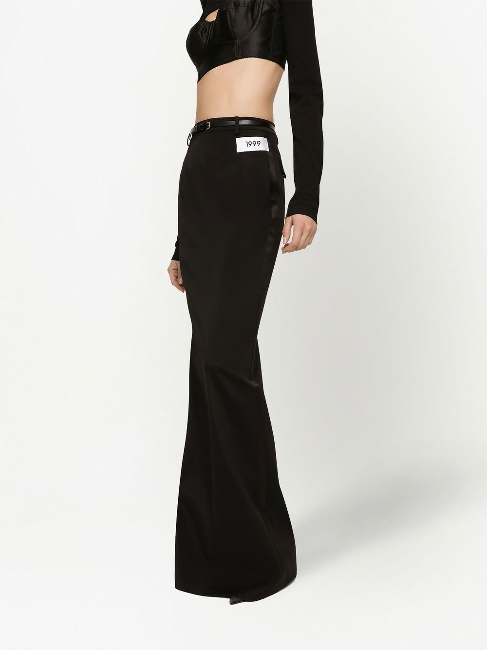 KIM DOLCE&GABBANA number-patch straight skirt - 5