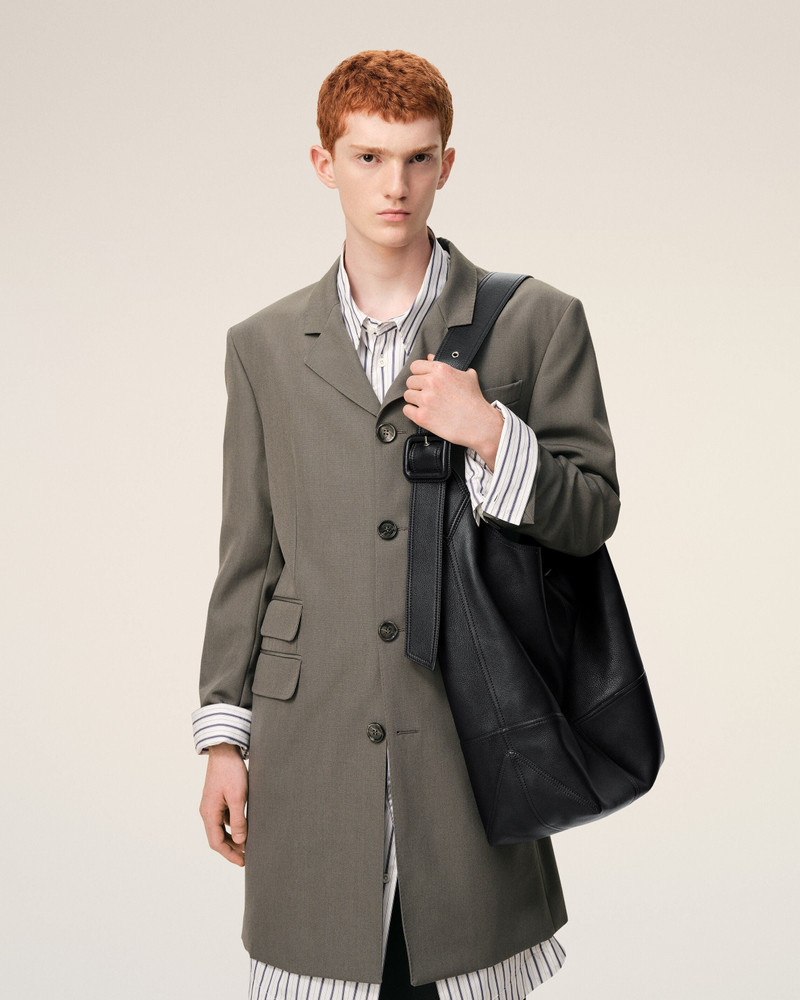 AMI Paris BLACK TAURILLON LEATHER ETIENNE CROSSBODY BAG outlook