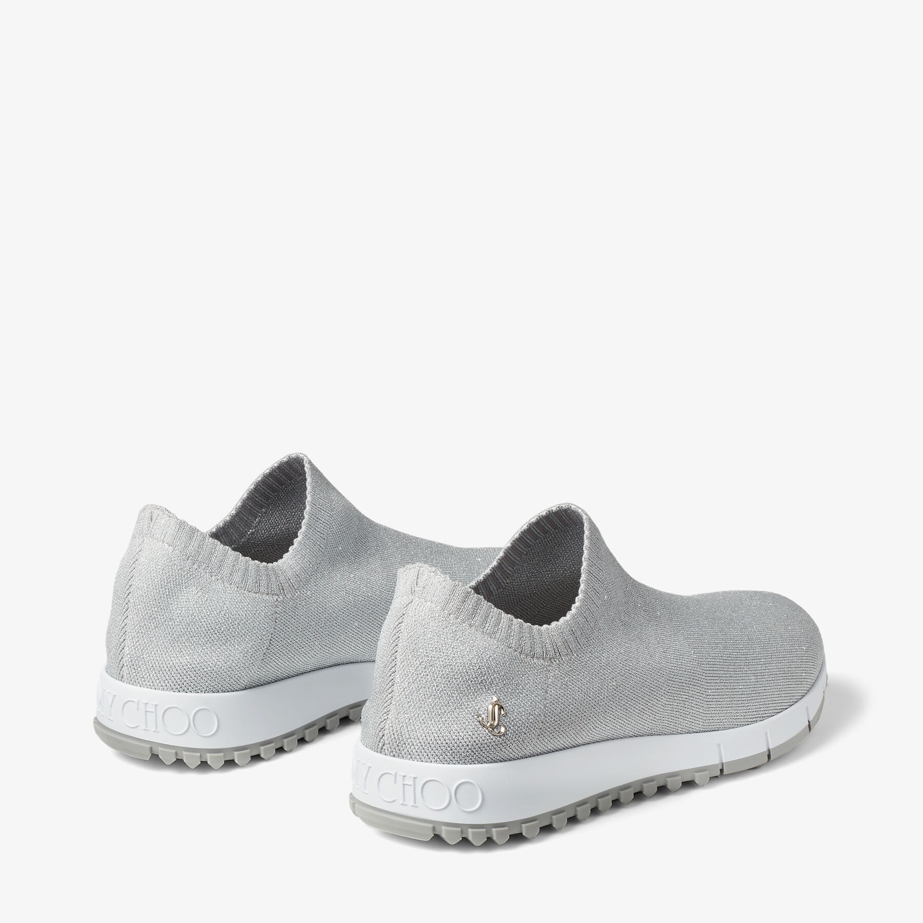 Verona/JC
Silver Lurex Knit Trainers with JC Emblem - 6