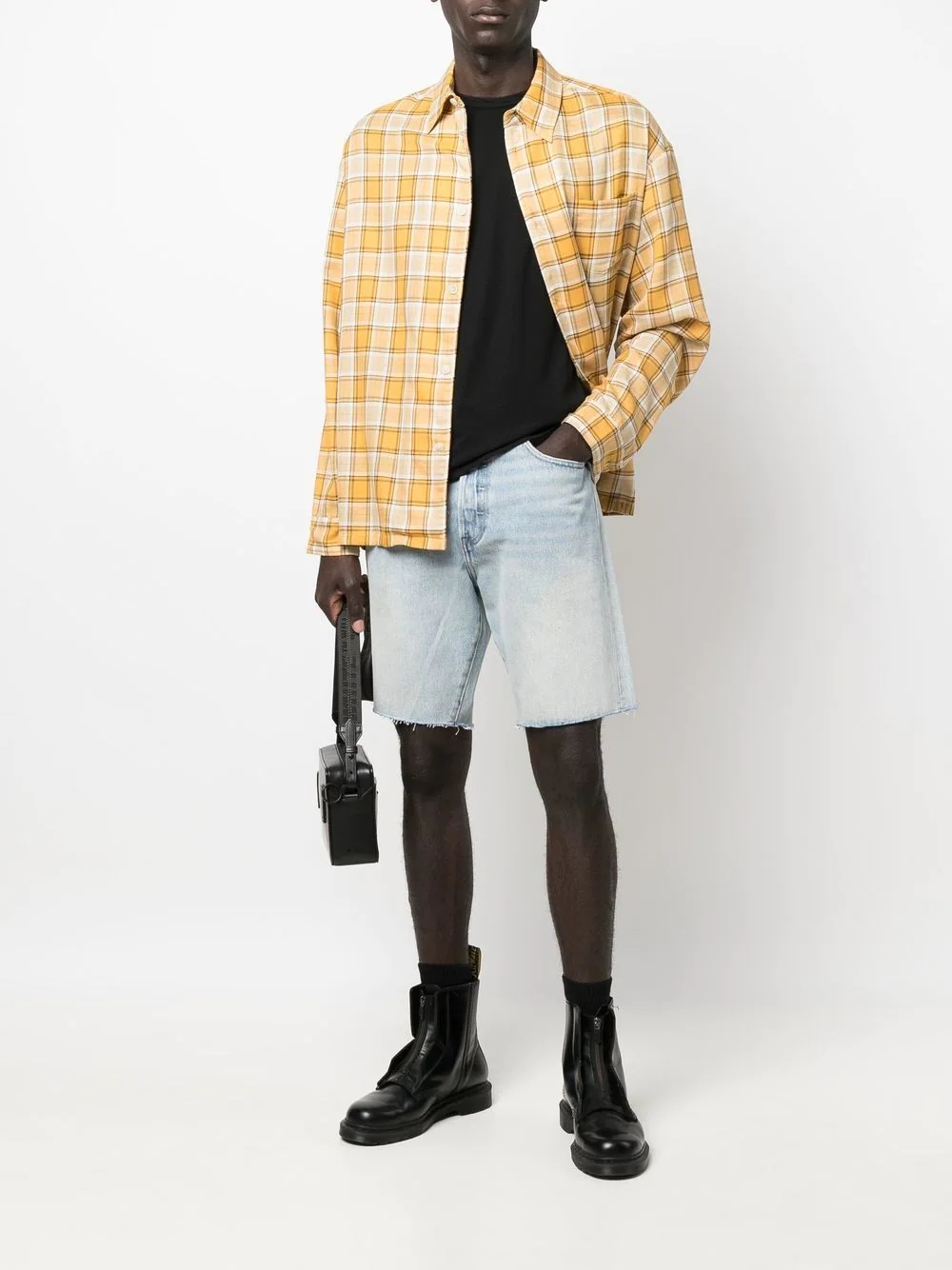 patch-pocket check flannel shirt - 2