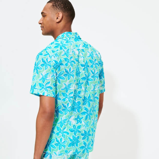 Men Bowling Shirt Linen and Cotton 1993 Raiatea - 4