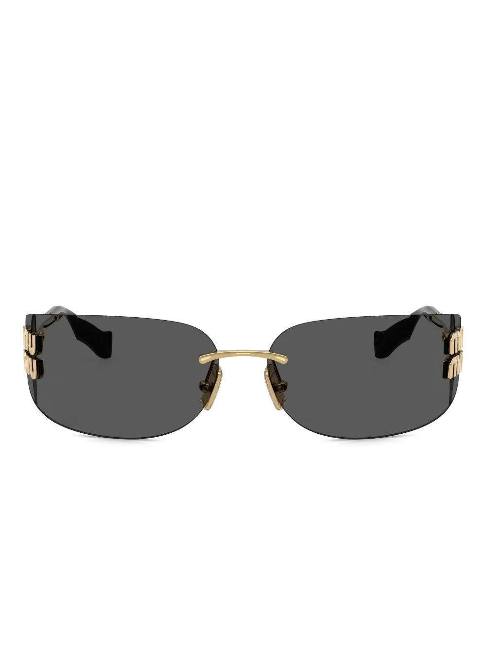 oval-frame sunglasses - 1