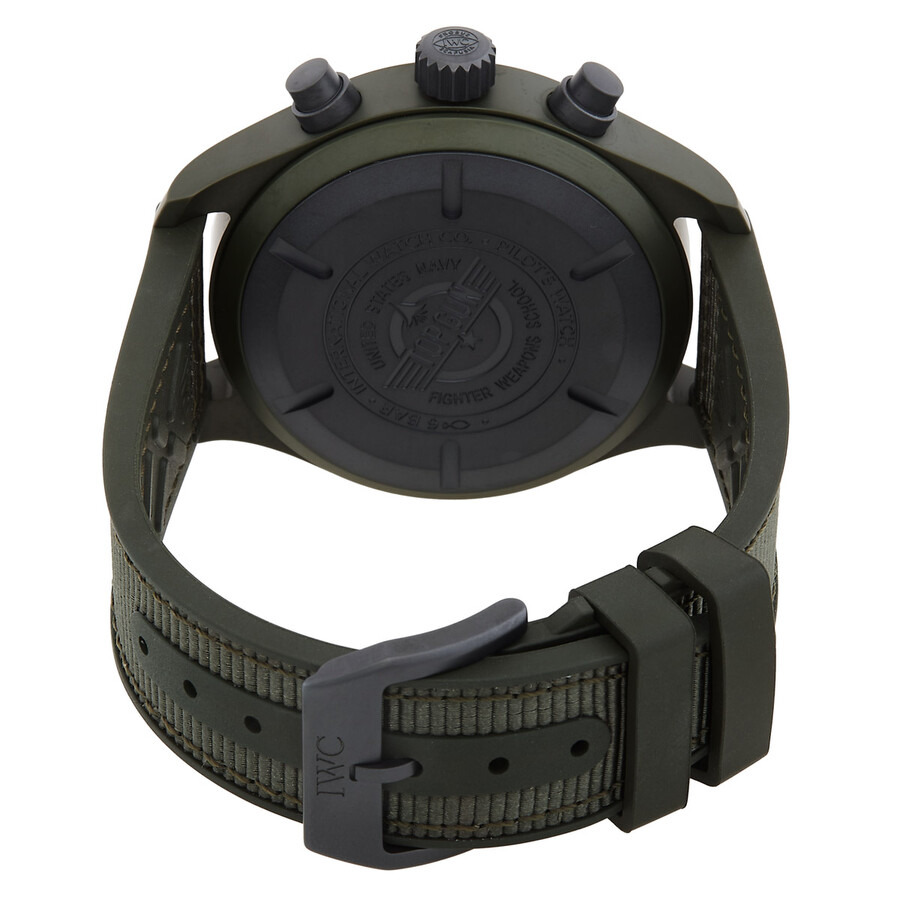 IWC Pilot Top Gun Woodland Chronograph Automatic Green Dial Men's Watch IW389106 - 3