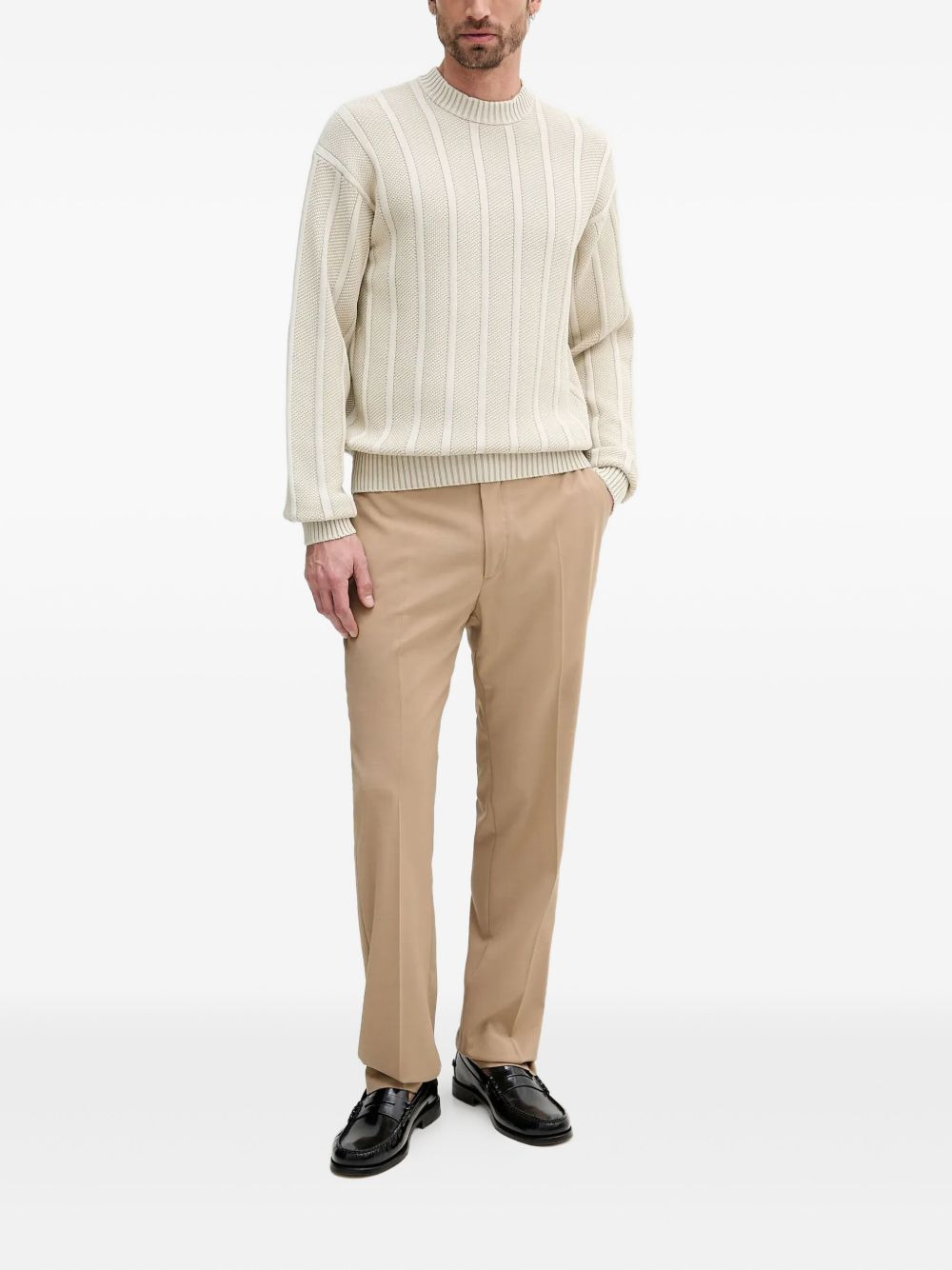 ribbed crew-neck sweater - 2
